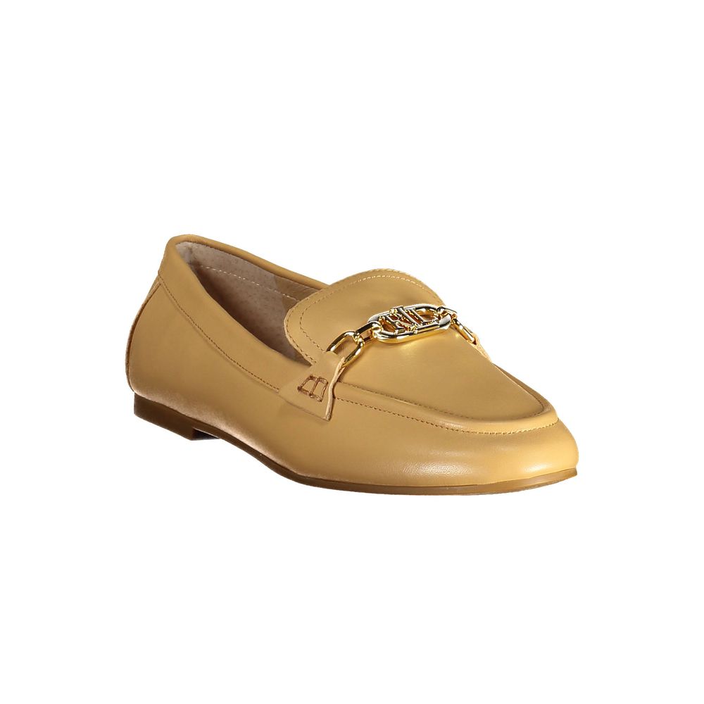 Ralph Lauren Beige flache Lederschuhe
