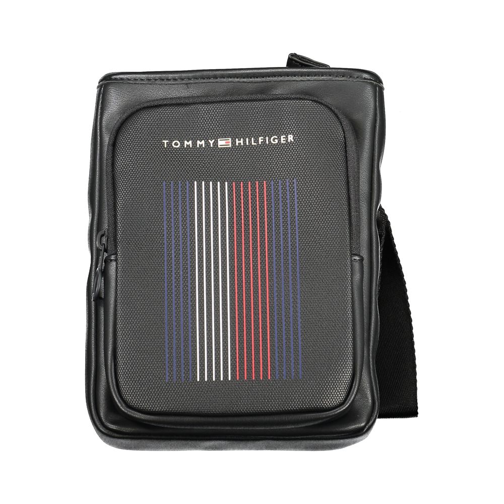 Tommy Hilfiger – Schwarze Umhängetasche aus Polyethylen