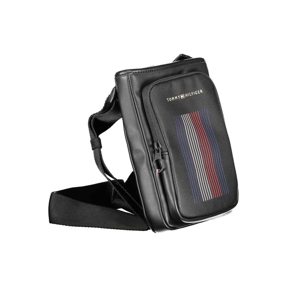 Tommy Hilfiger – Schwarze Umhängetasche aus Polyethylen