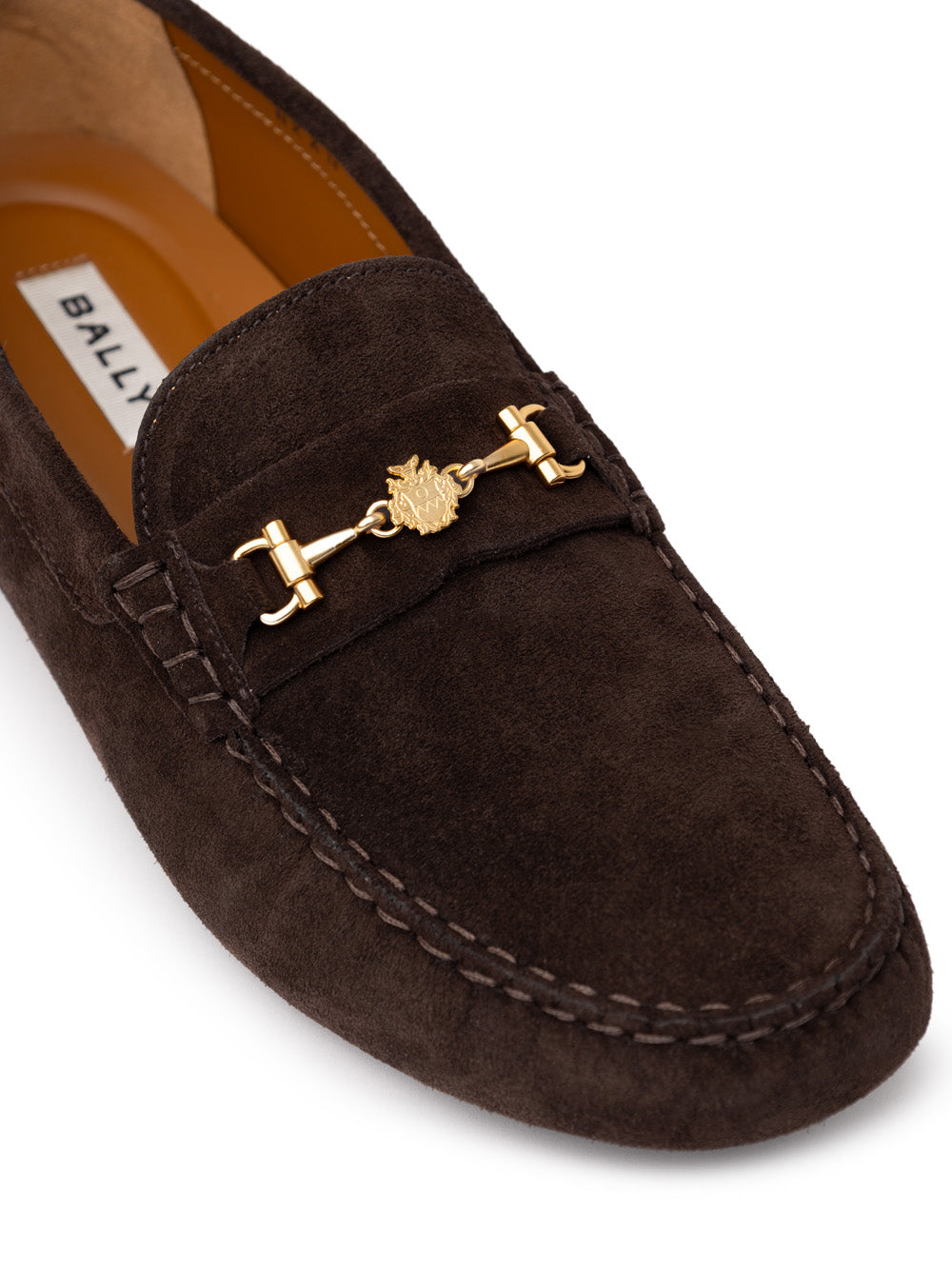 Bally Men's Brown Suede Loafers with Gold Logo – Siebentaschen