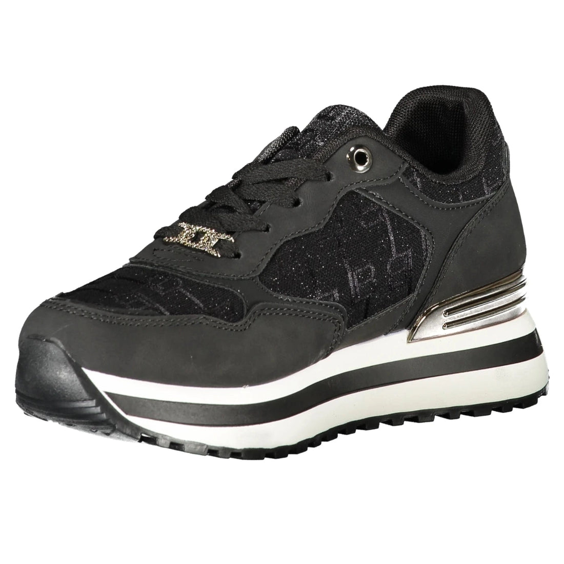 Black Sports Shoes with Laces for Women