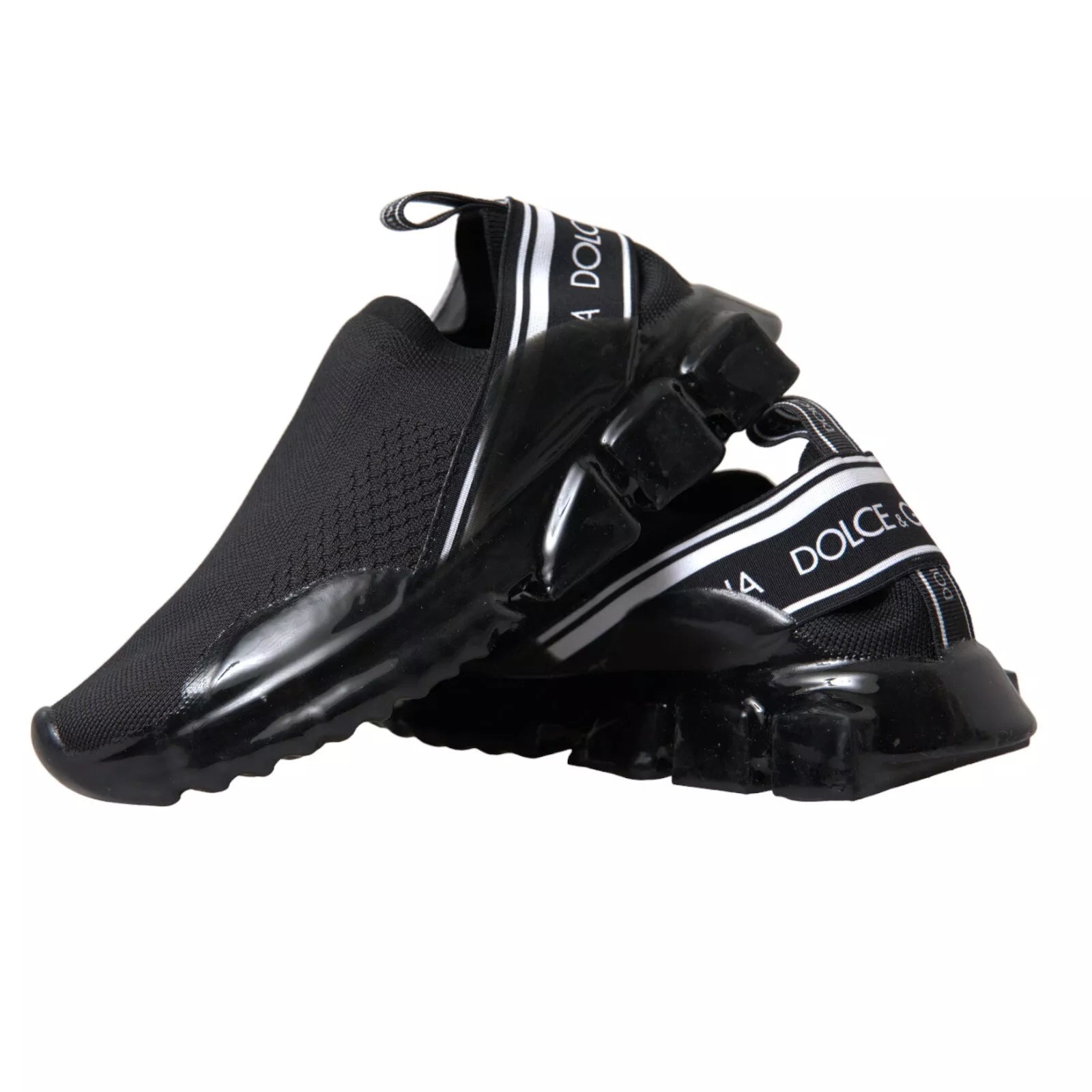 Dolce &amp; Gabbana – Schwarze Sorrento-Sneaker zum Hineinschlüpfen