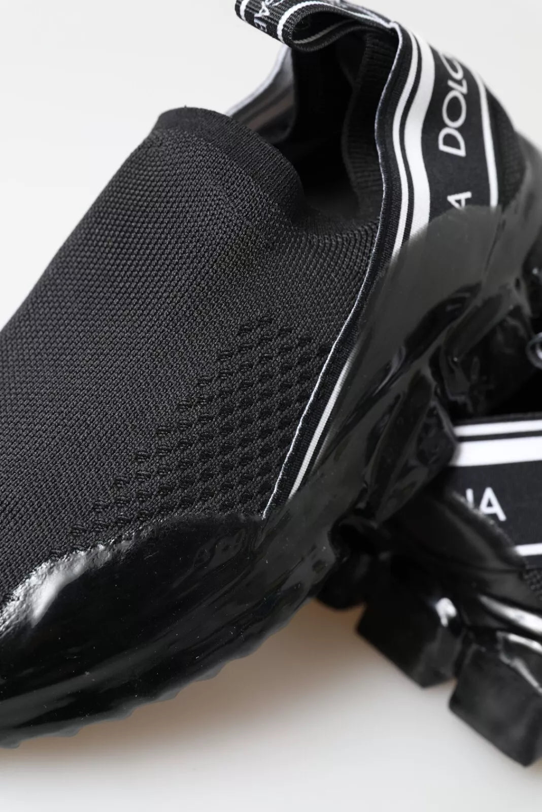 Dolce &amp; Gabbana – Schwarze Sorrento-Sneaker zum Hineinschlüpfen