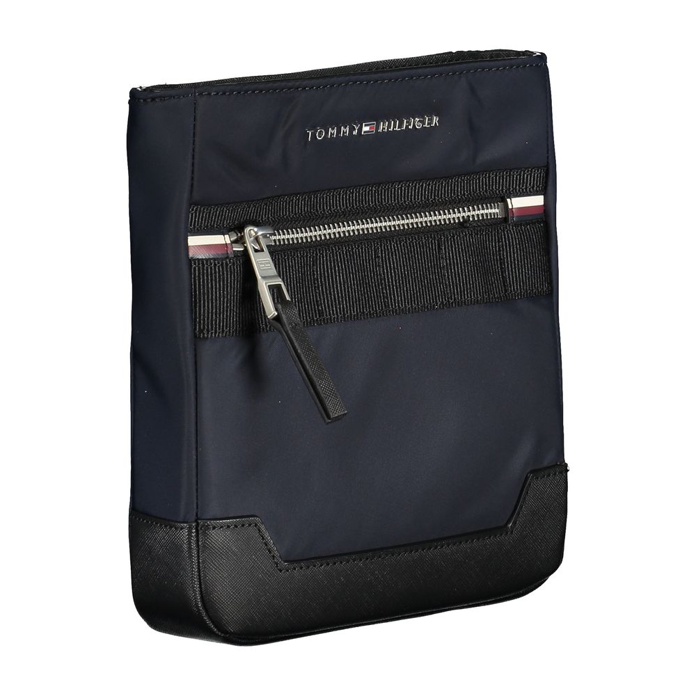 Tommy Hilfiger – Elegante blaue Schultertasche mit kontrastierenden Details