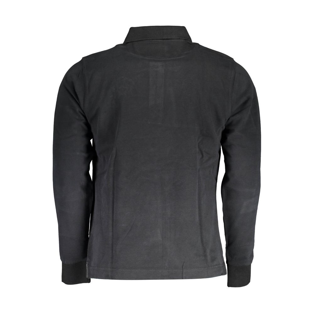 La Martina Schwarzes Herren-Poloshirt aus Baumwolle