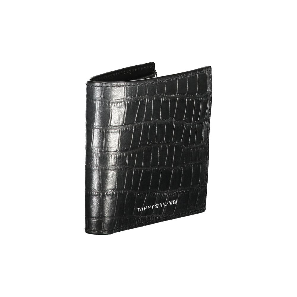 Tommy Hilfiger – Schwarze Lederbrieftasche