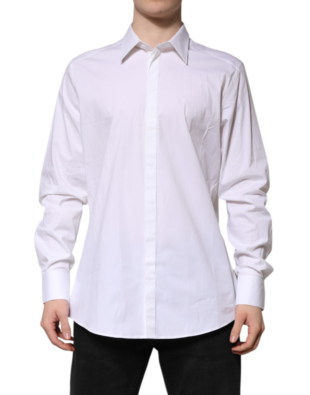 Dolce &amp; Gabbana – Weißes, langärmliges MARTINI-Hemd