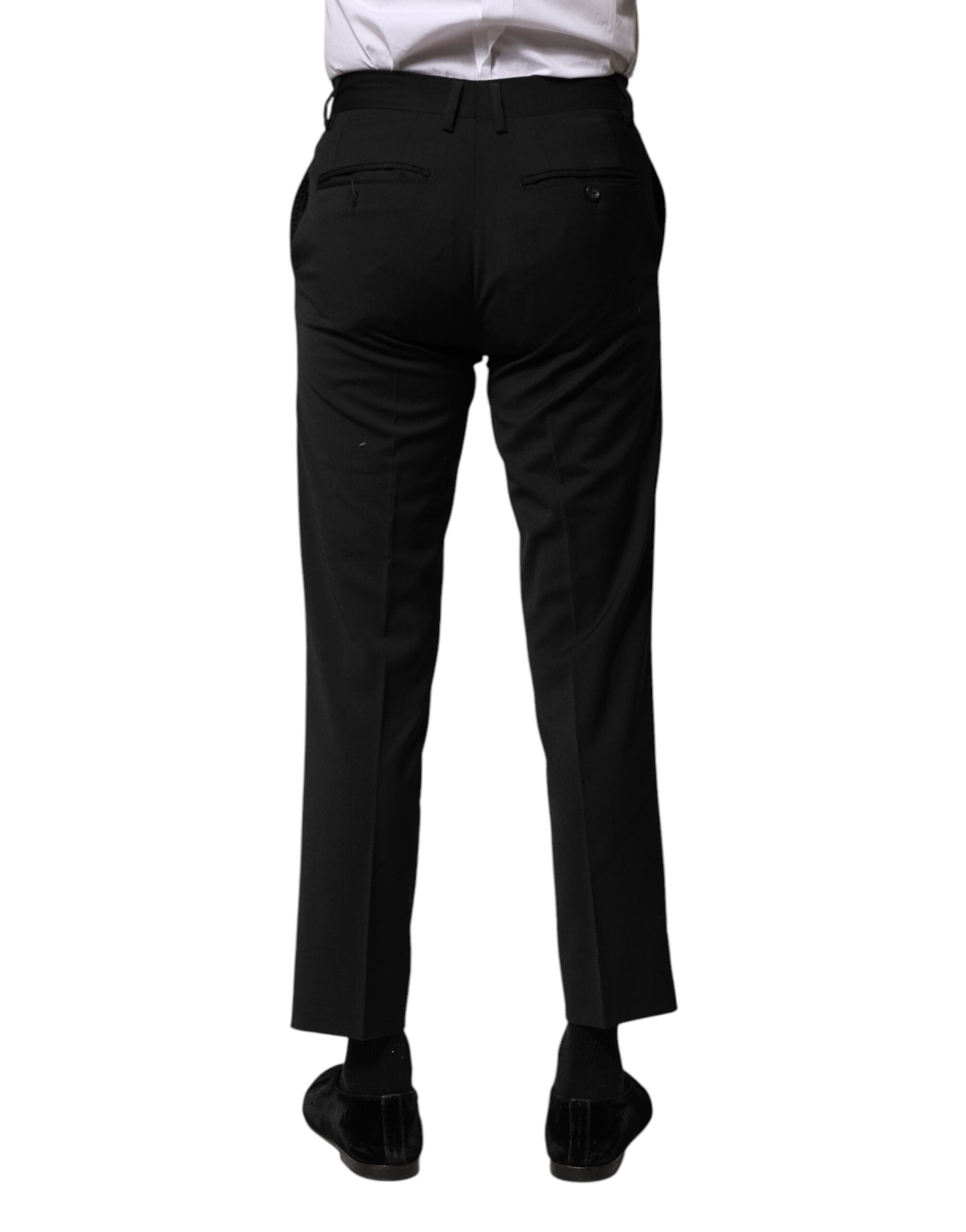 Dolce &amp; Gabbana Schwarze formelle Wollhose für Herren