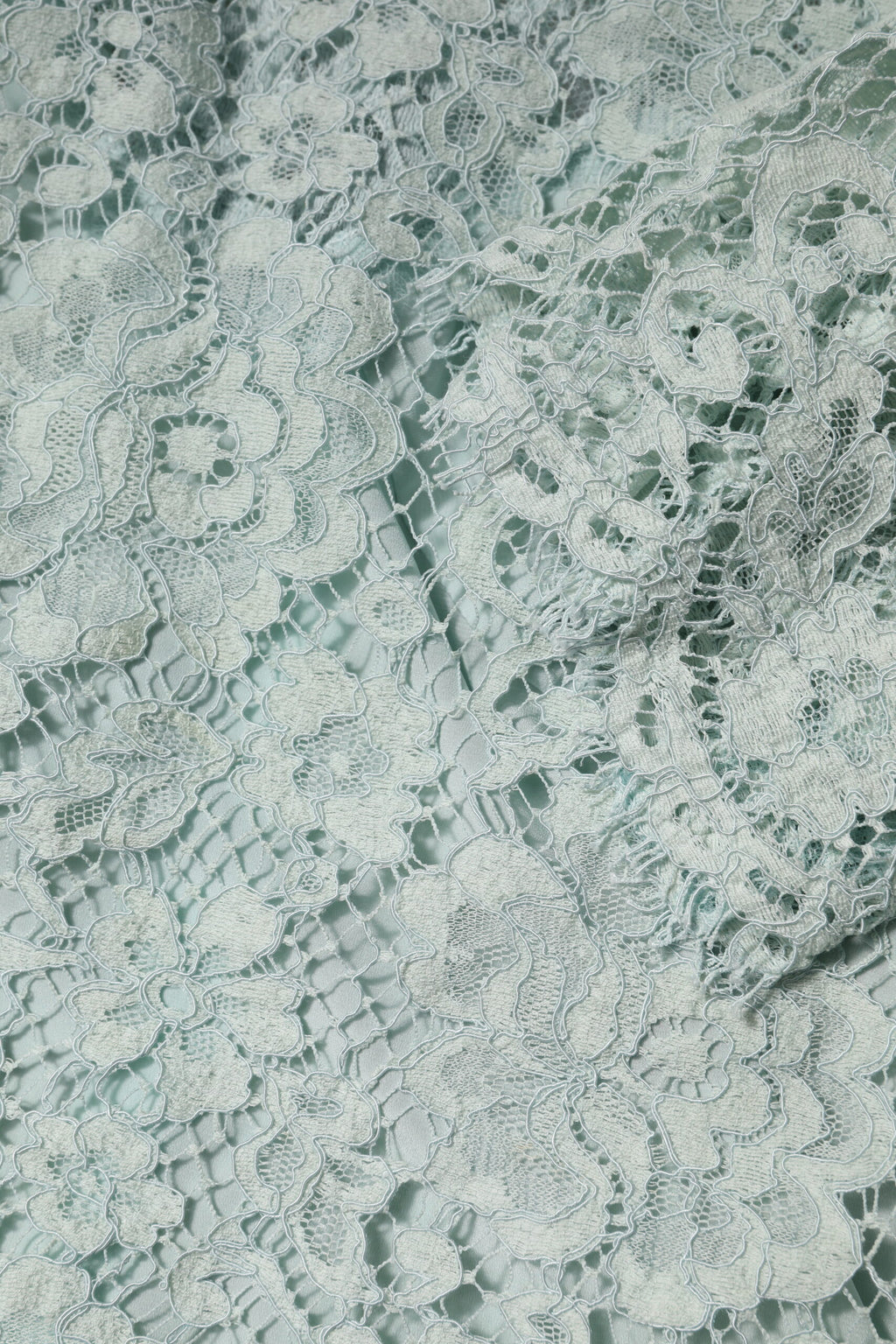 Dolce &amp; Gabbana – Mintgrünes Baumwollblusentop mit Blumenspitze