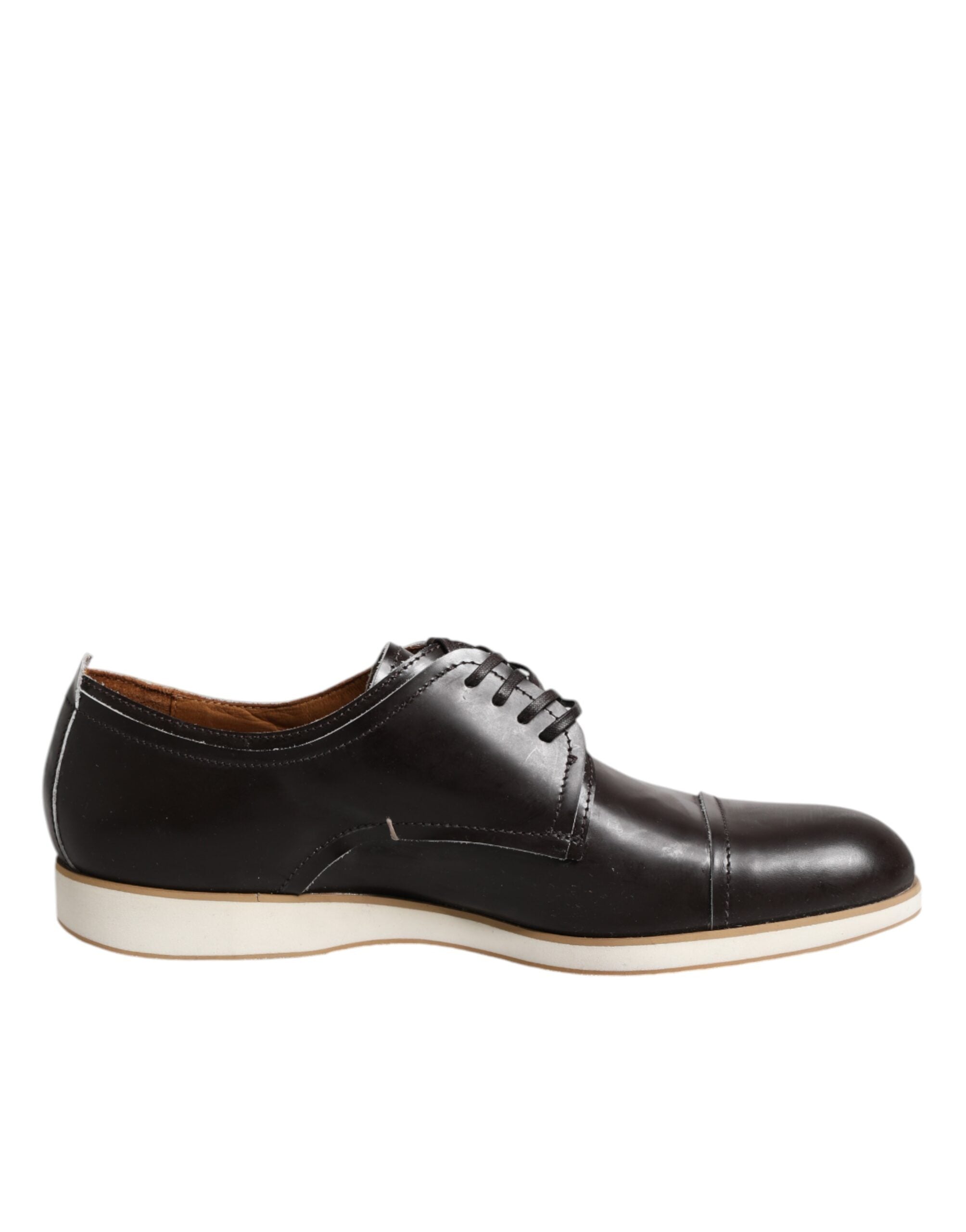 Pollini – Dunkelbraune Derby-Schnürschuhe aus Leder für formelle Anlässe