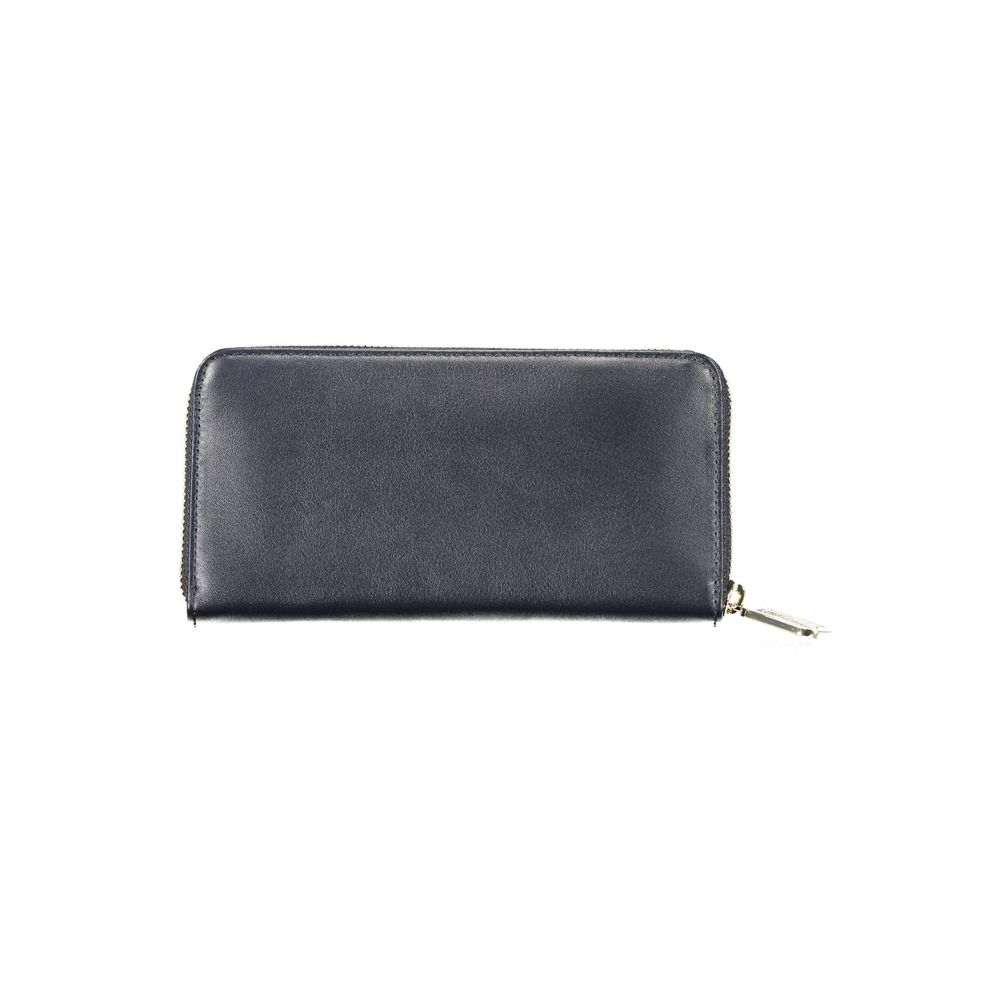 Tommy Hilfiger – Blaue Leder-Geldbörse für Damen