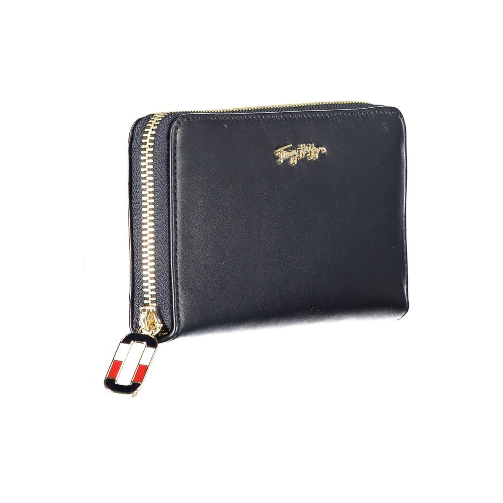 Tommy Hilfiger – Blaue Leder-Geldbörse für Damen
