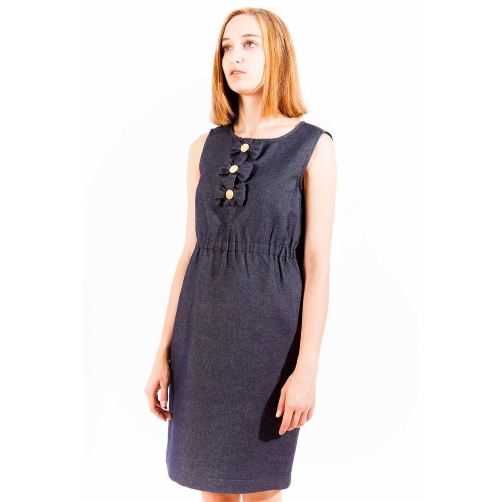 Love Moschino Blaues Baumwollkleid für Damen