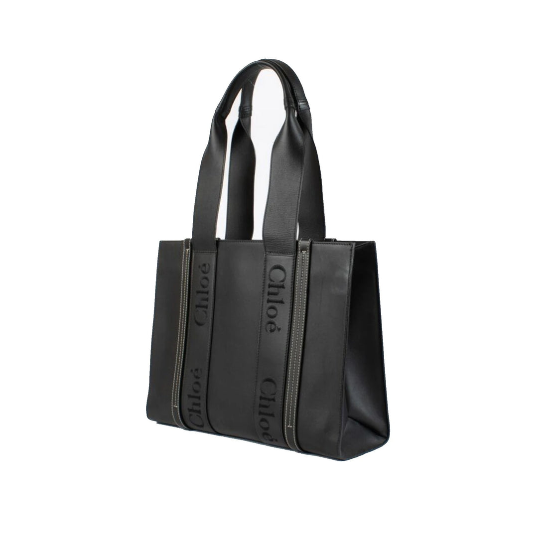 Chloe Woody Medium Leather Tote Bag