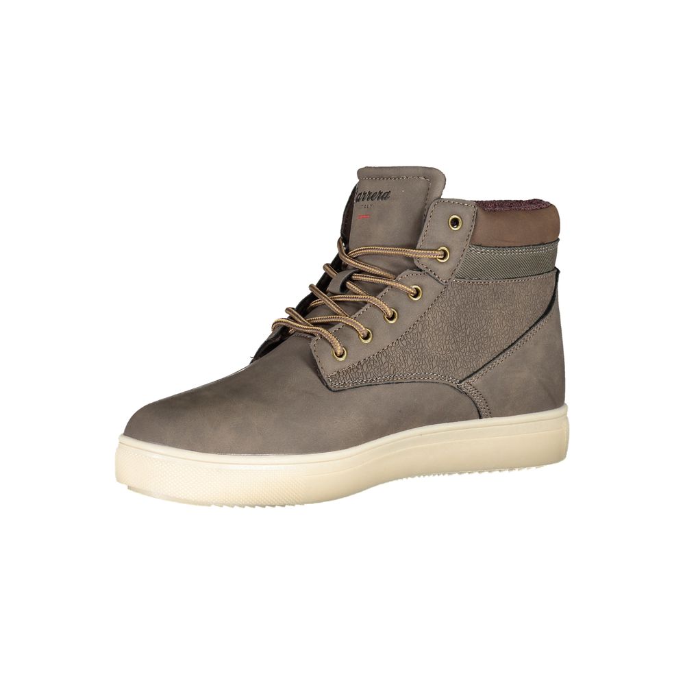 Carrera Chic – Braune Schnürstiefel mit Kontrastdetails