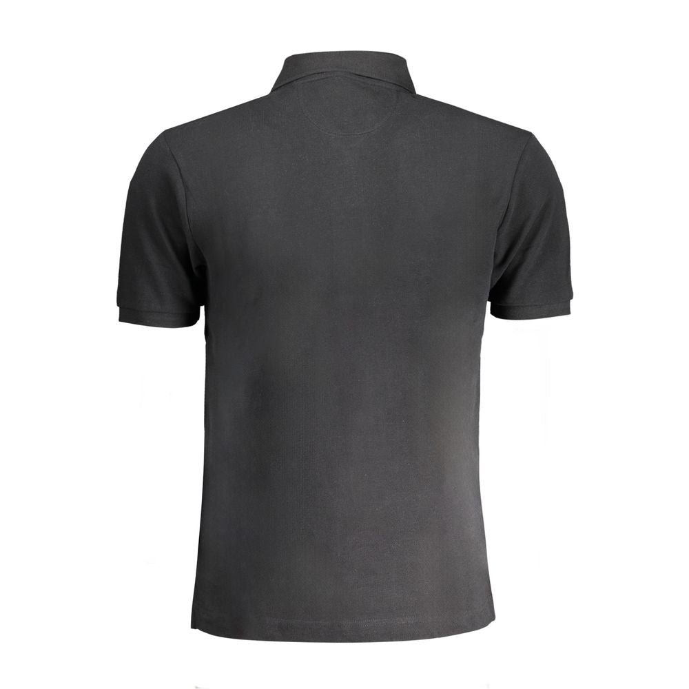 La Martina Poloshirt aus schwarzer Baumwolle