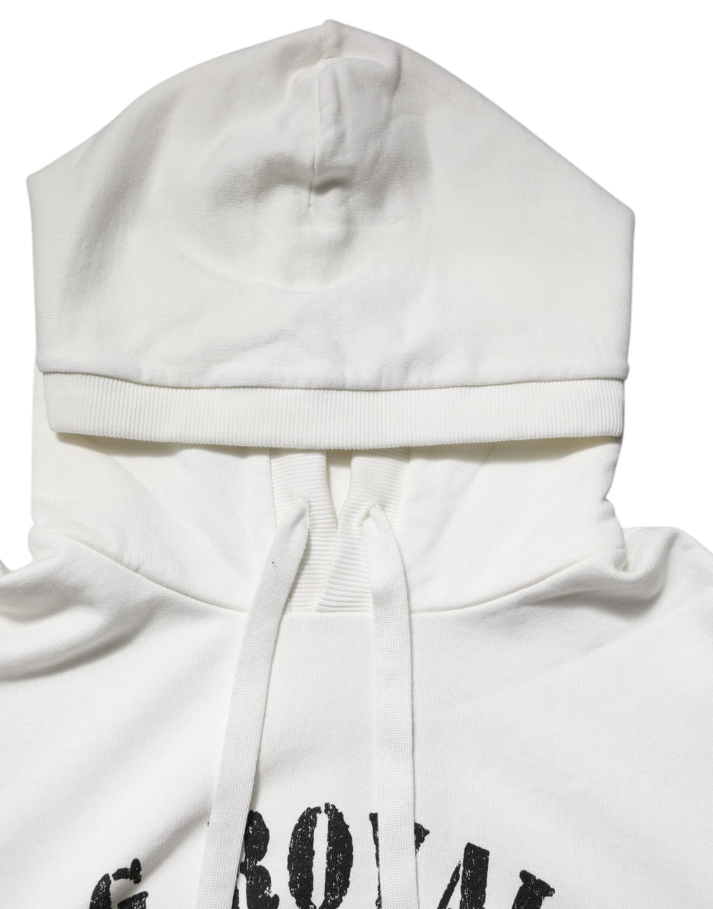 Dolce &amp; Gabbana – Kapuzenpullover aus weißer Baumwolle mit DG ROYAL-Print