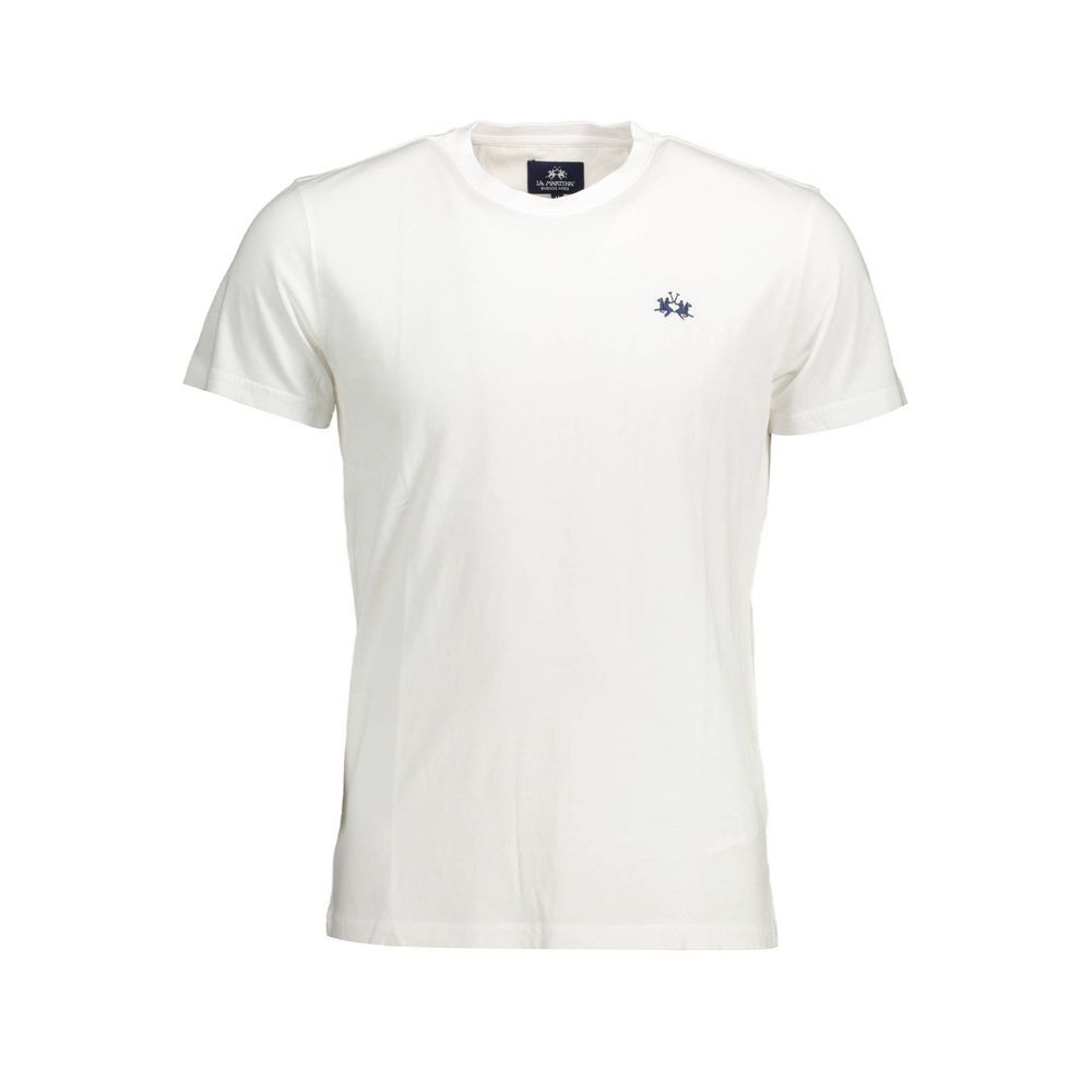 La Martina – Schickes, besticktes T-Shirt mit Rundhalsausschnitt