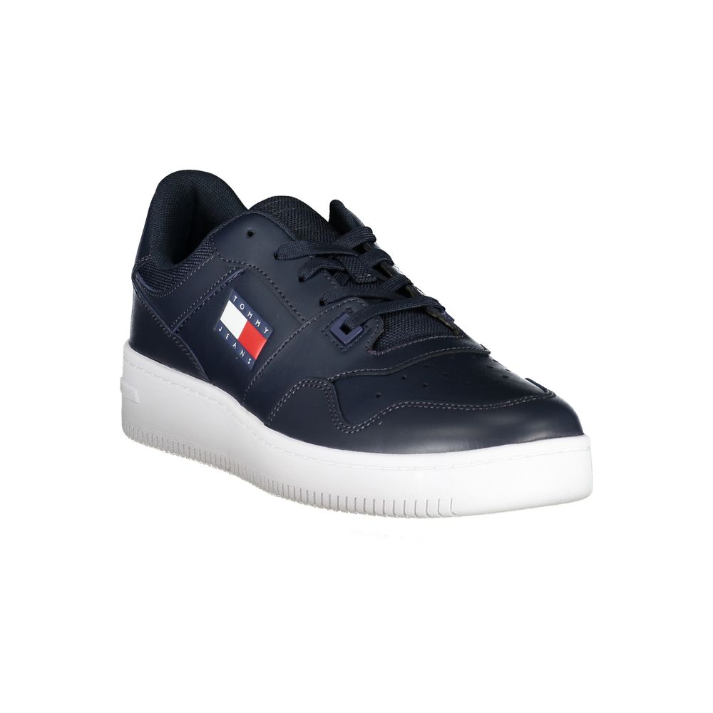 Tommy Hilfiger – Blaue Kontrast-Sneaker mit Logodetail
