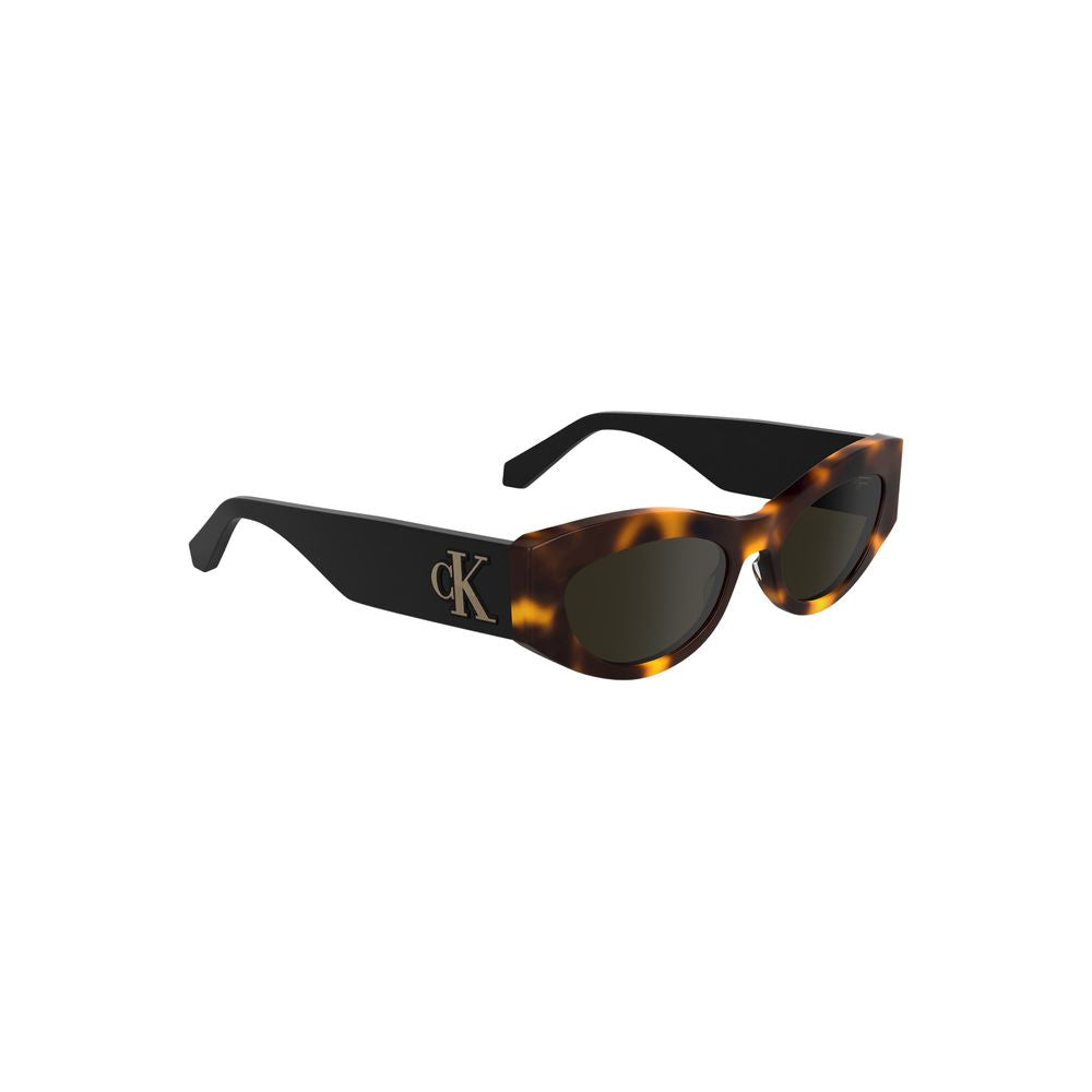 Calvin Klein Brown Haircalf Women Sunglasses