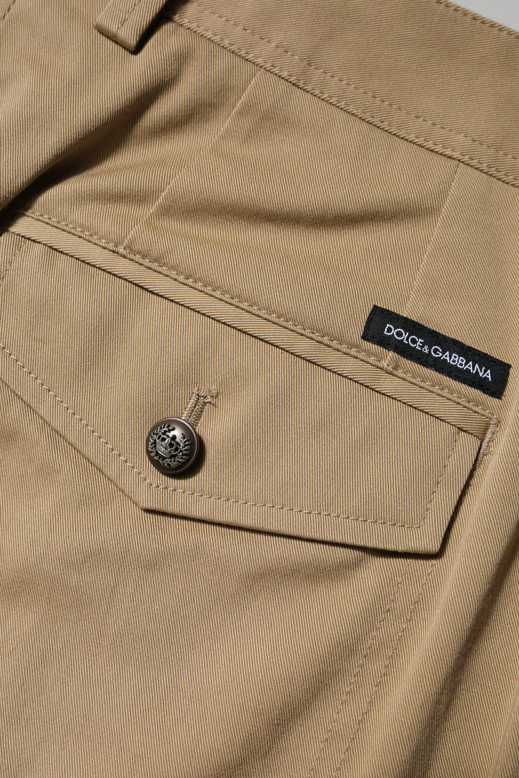 Dolce &amp; Gabbana – Cargo-Schmal zulaufende Hose aus brauner Baumwolle