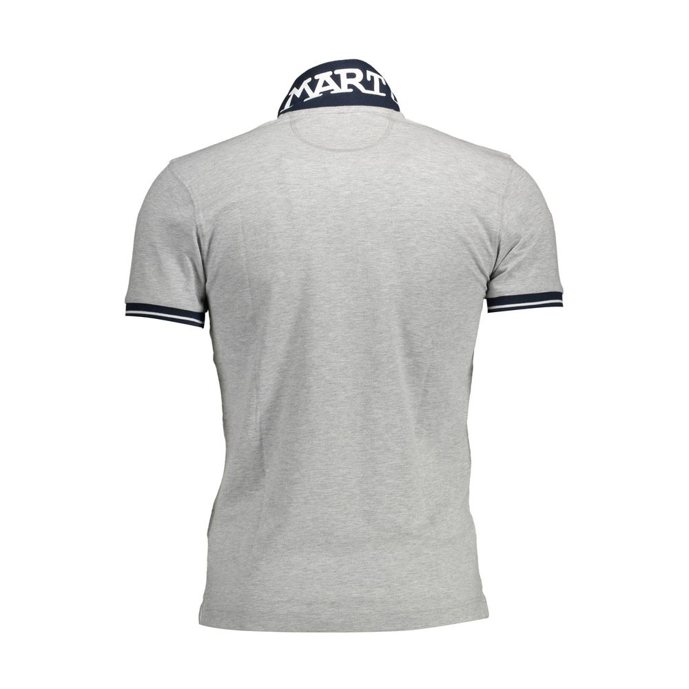 La Martina Graues Herren-Poloshirt aus Baumwolle