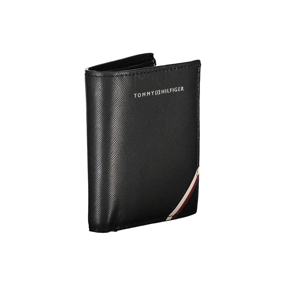 Tommy Hilfiger – Schwarze Lederbrieftasche für Herren