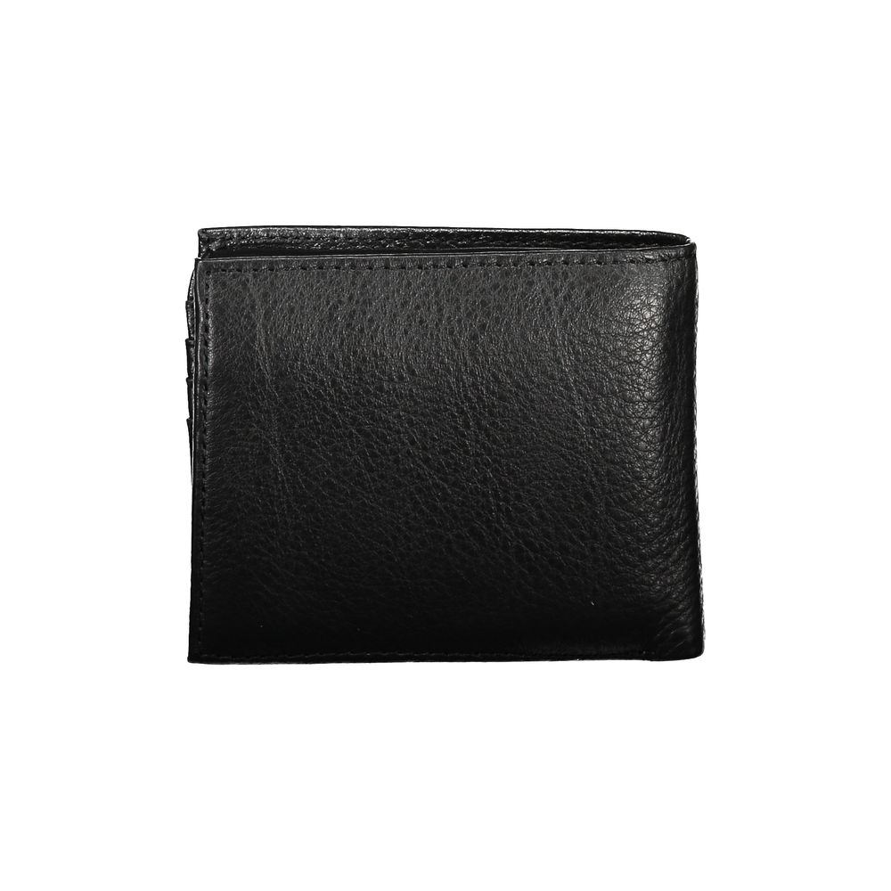 Tommy Hilfiger – Elegante schwarze Lederbrieftasche mit viel Stauraum
