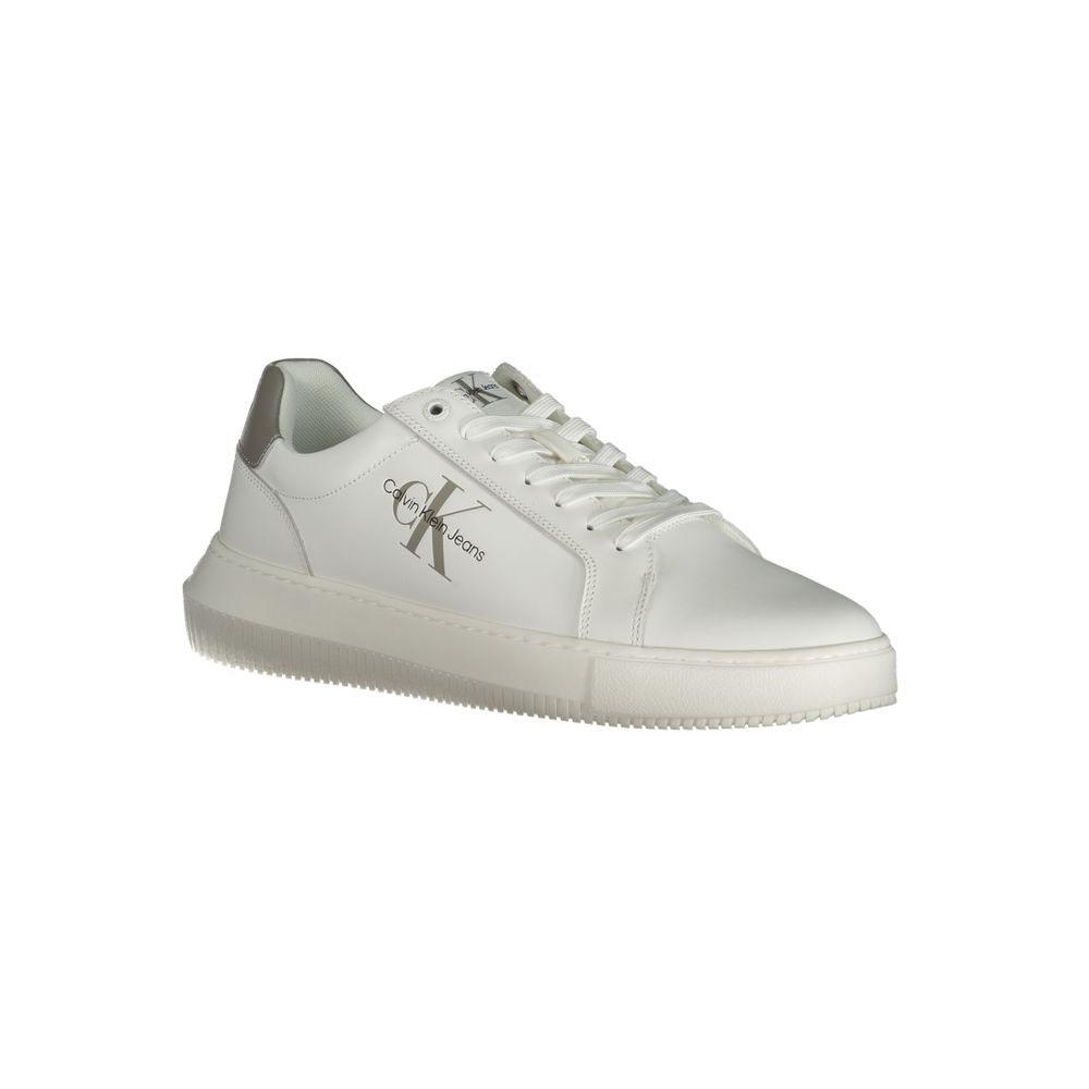 Calvin Klein Herren-Sneaker aus weißem Leder