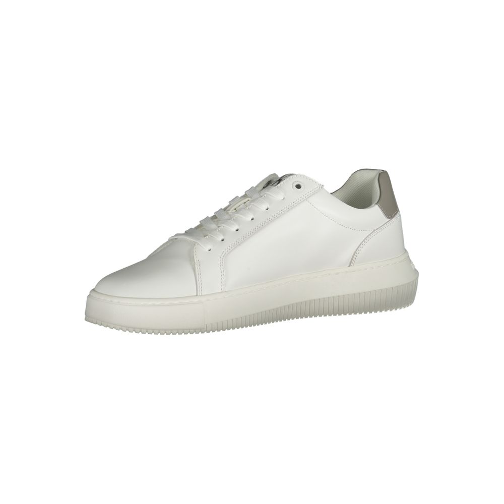Calvin Klein Herren-Sneaker aus weißem Leder