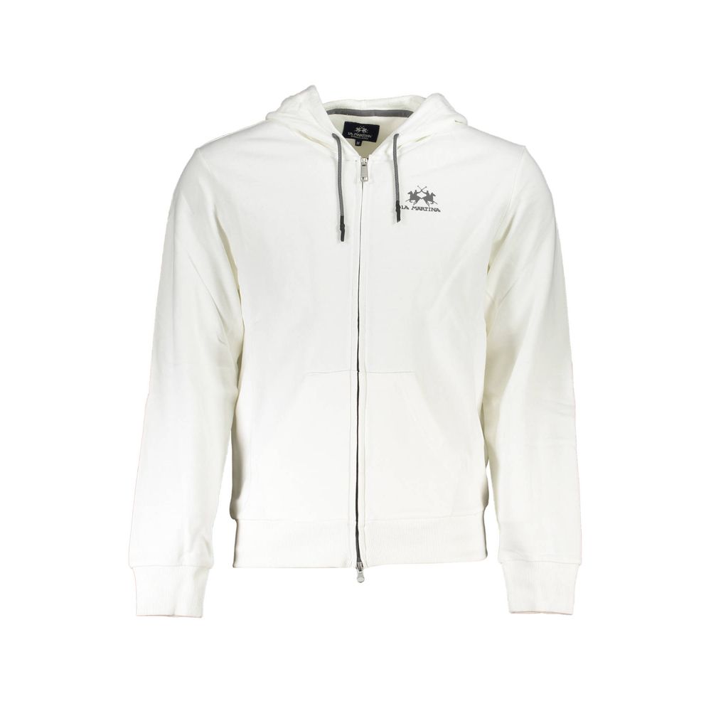 La Martina Elegantes weißes Kapuzensweatshirt für Herren