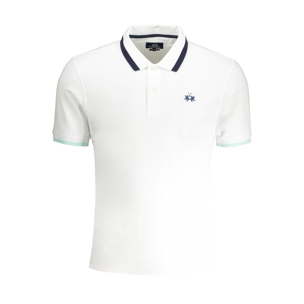 La Martina Poloshirt aus weißer Baumwolle