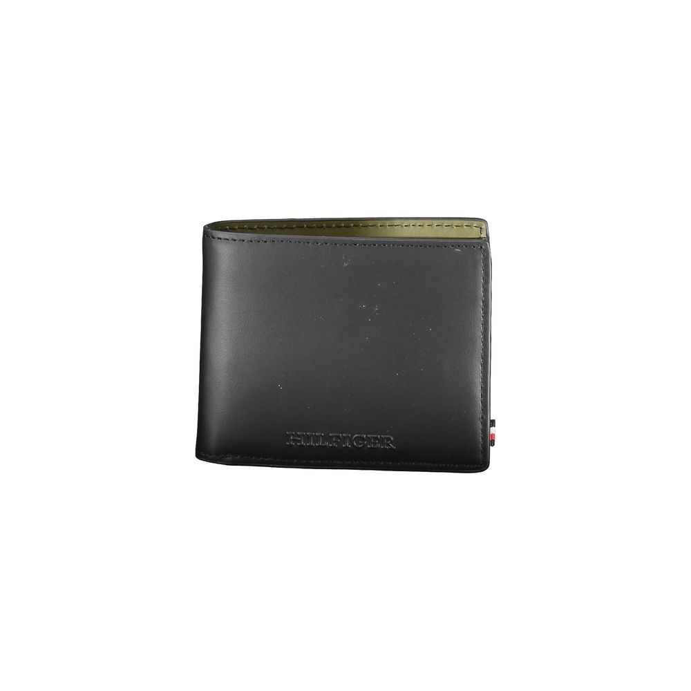 Tommy Hilfiger – Schwarze Lederbrieftasche