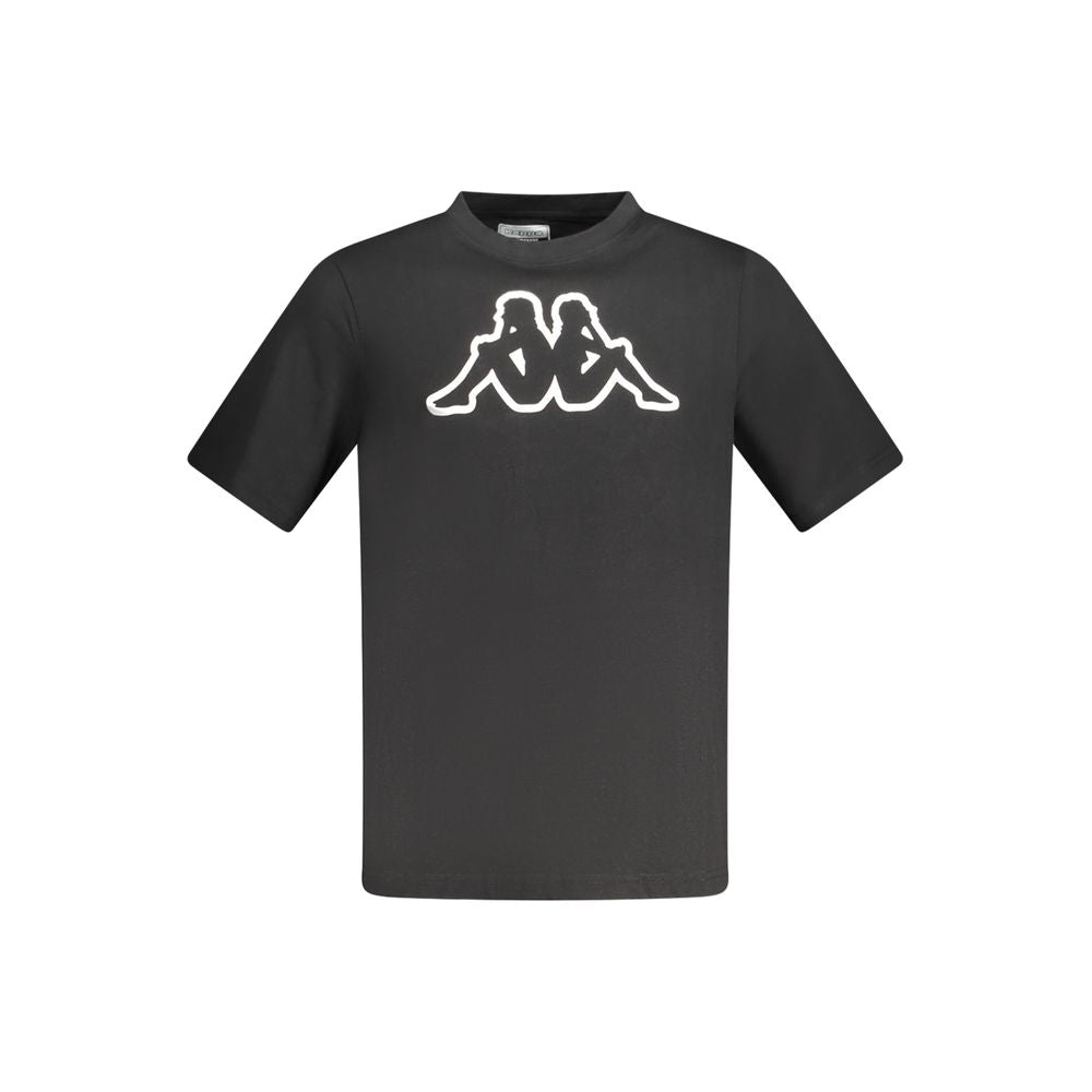 Kappa – Schwarzes Baumwoll-T-Shirt für Herren