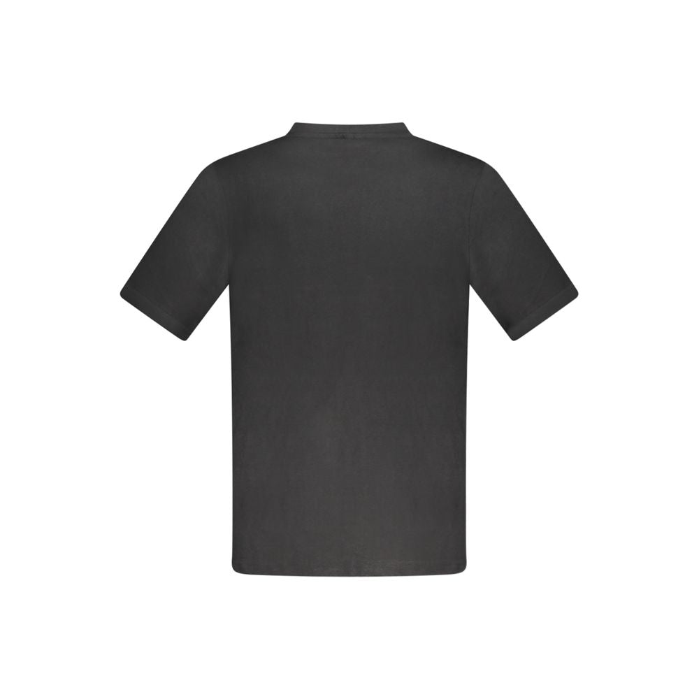 Kappa – Schwarzes Baumwoll-T-Shirt für Herren