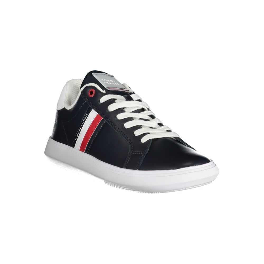 Tommy Hilfiger – Elegante blaue Schnür-Sneaker mit Kontrastdetails