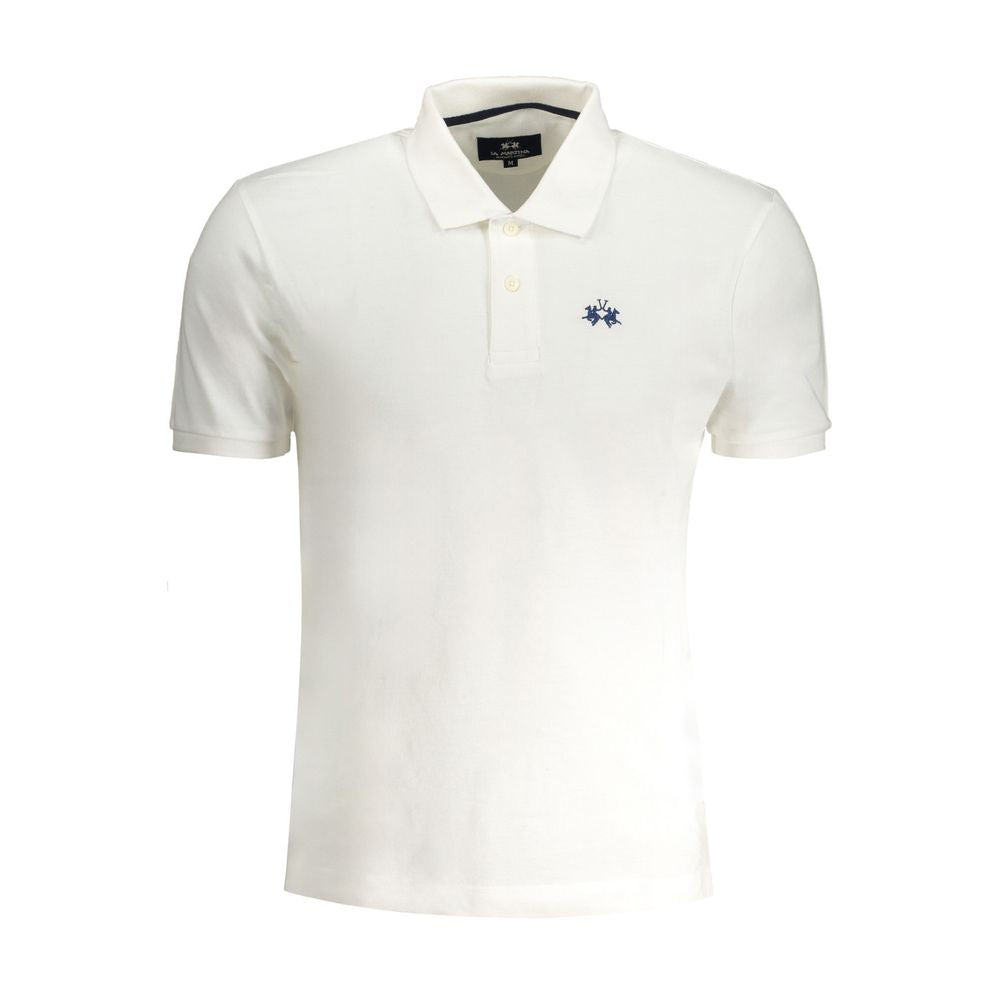 La Martina Poloshirt aus weißer Baumwolle
