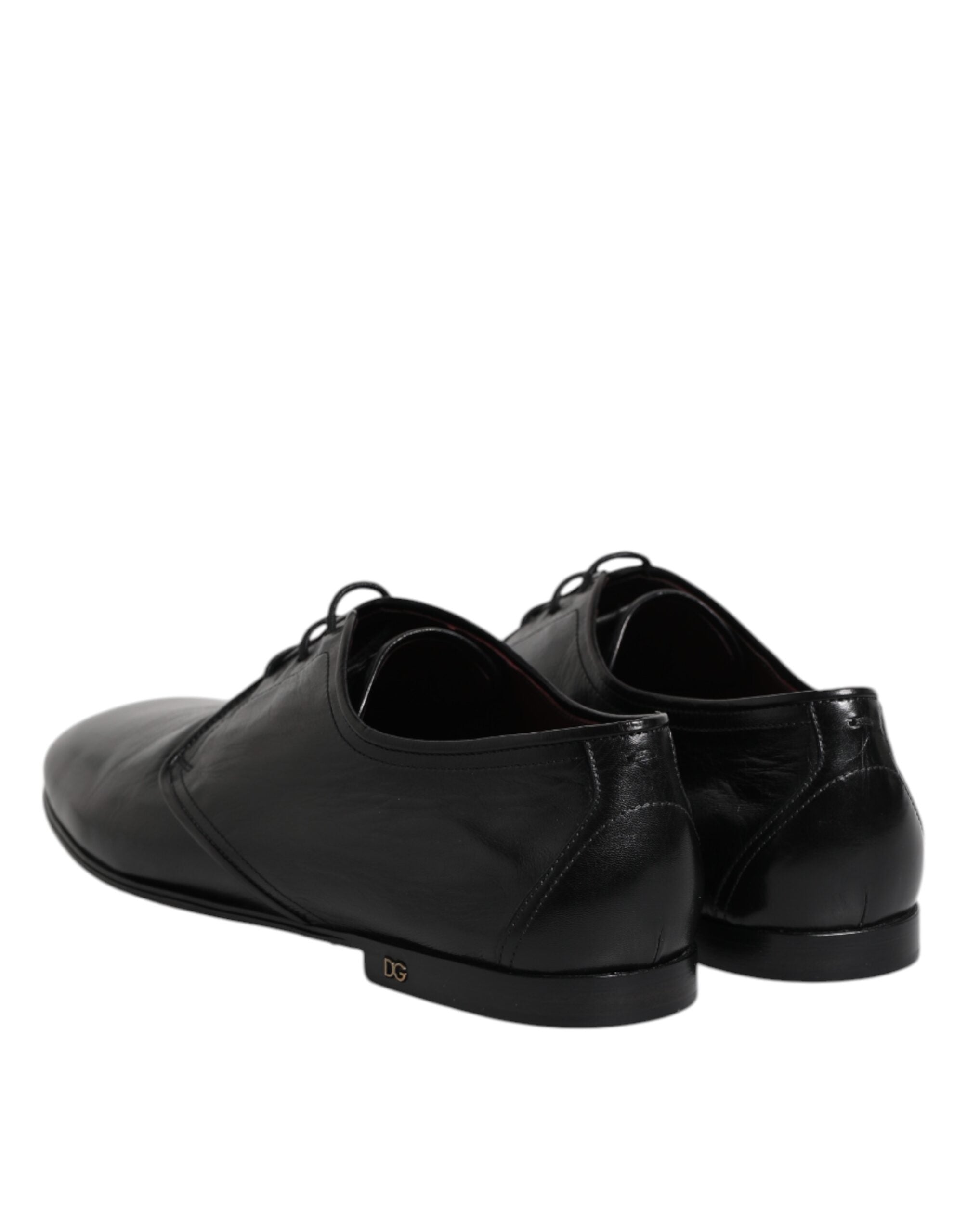 Dolce &amp; Gabbana – Schwarze Derby-Schuhe aus Leder zum Schnüren