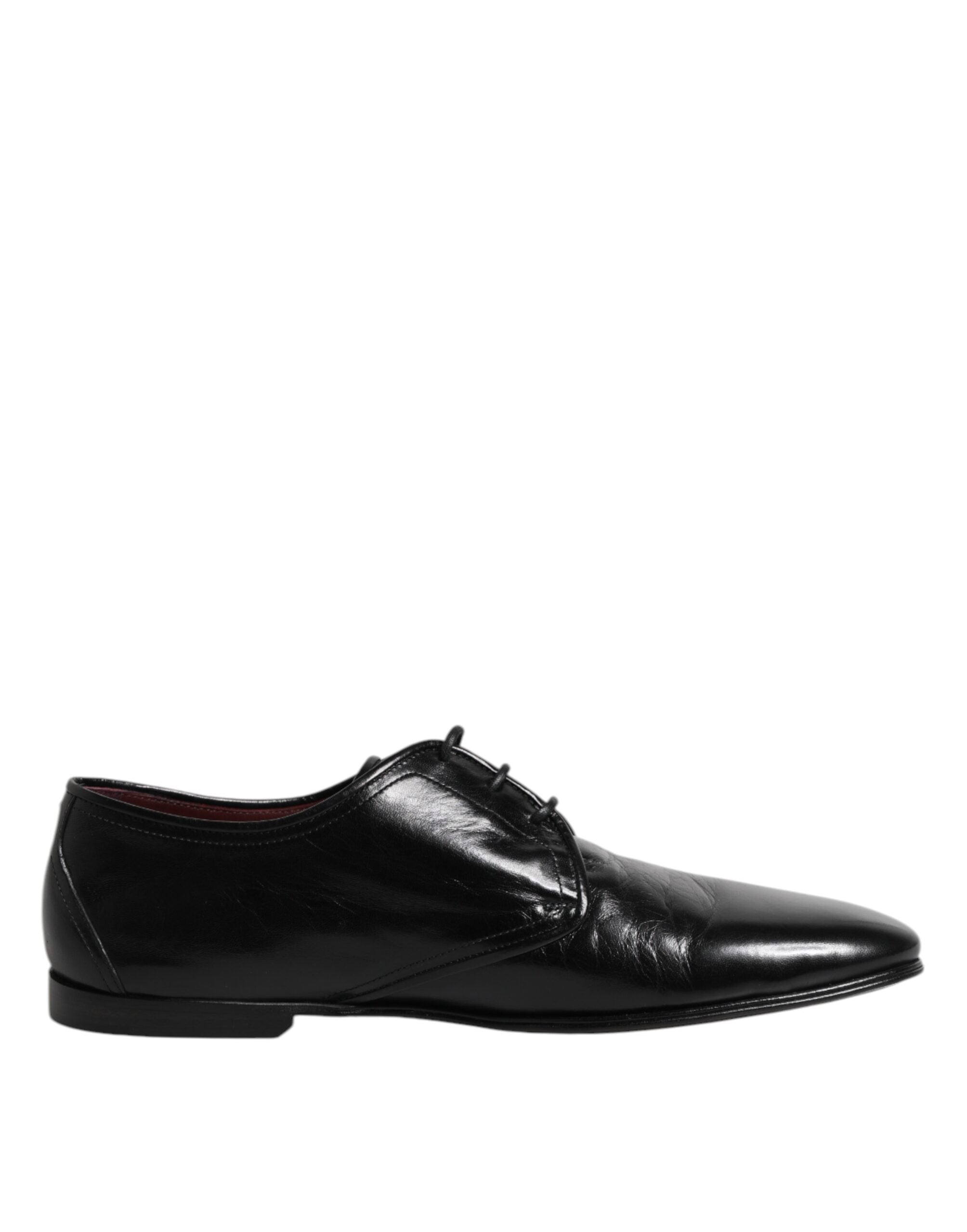 Dolce &amp; Gabbana – Schwarze Derby-Schuhe aus Leder zum Schnüren