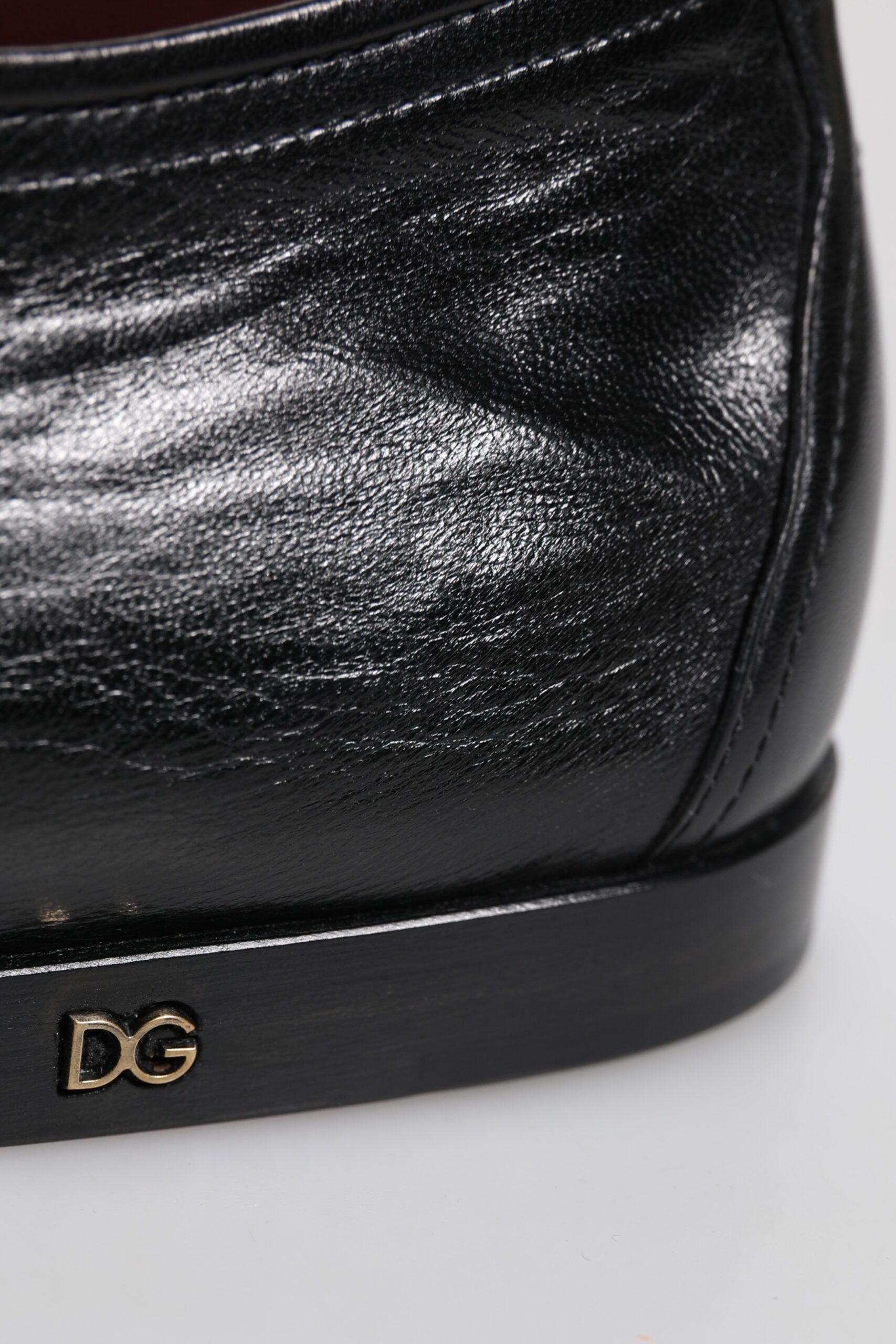 Dolce &amp; Gabbana – Schwarze Derby-Schuhe aus Leder zum Schnüren