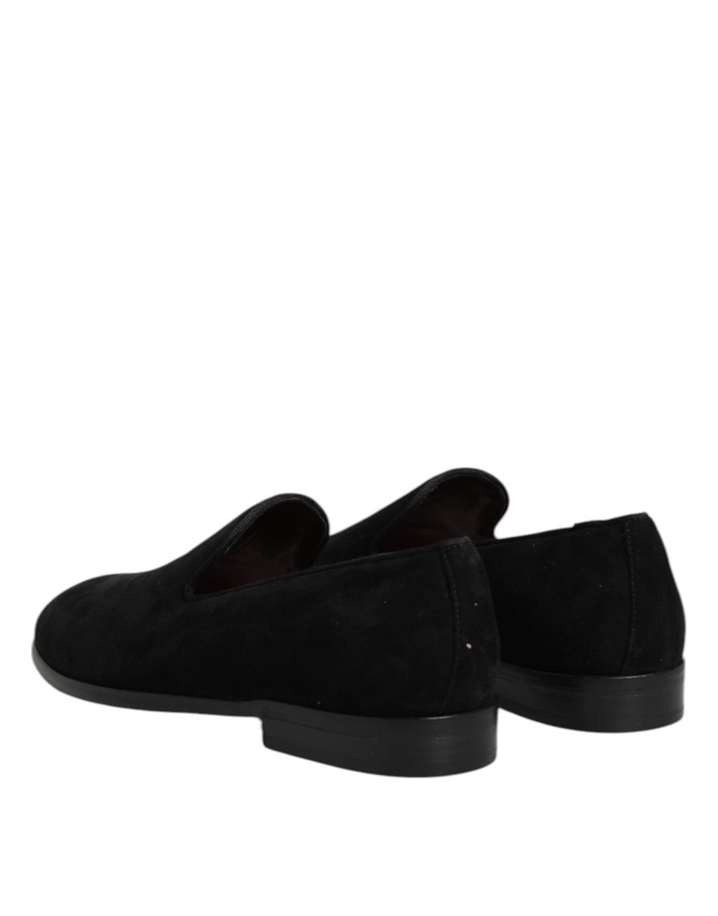Dolce &amp; Gabbana – Slipper aus schwarzem Wildleder, formelle Schuhe