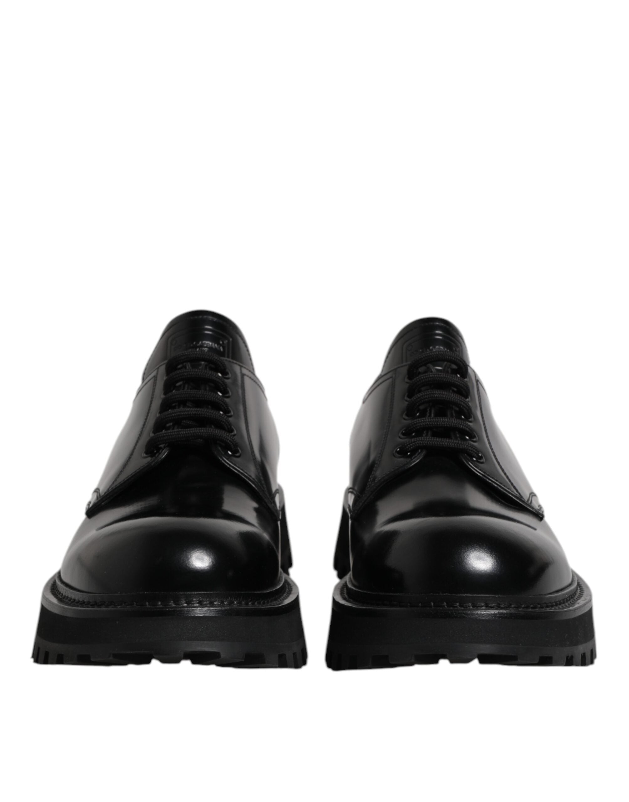 Dolce &amp; Gabbana – Derby-Schnürschuhe aus schwarzem Leder für Herren
