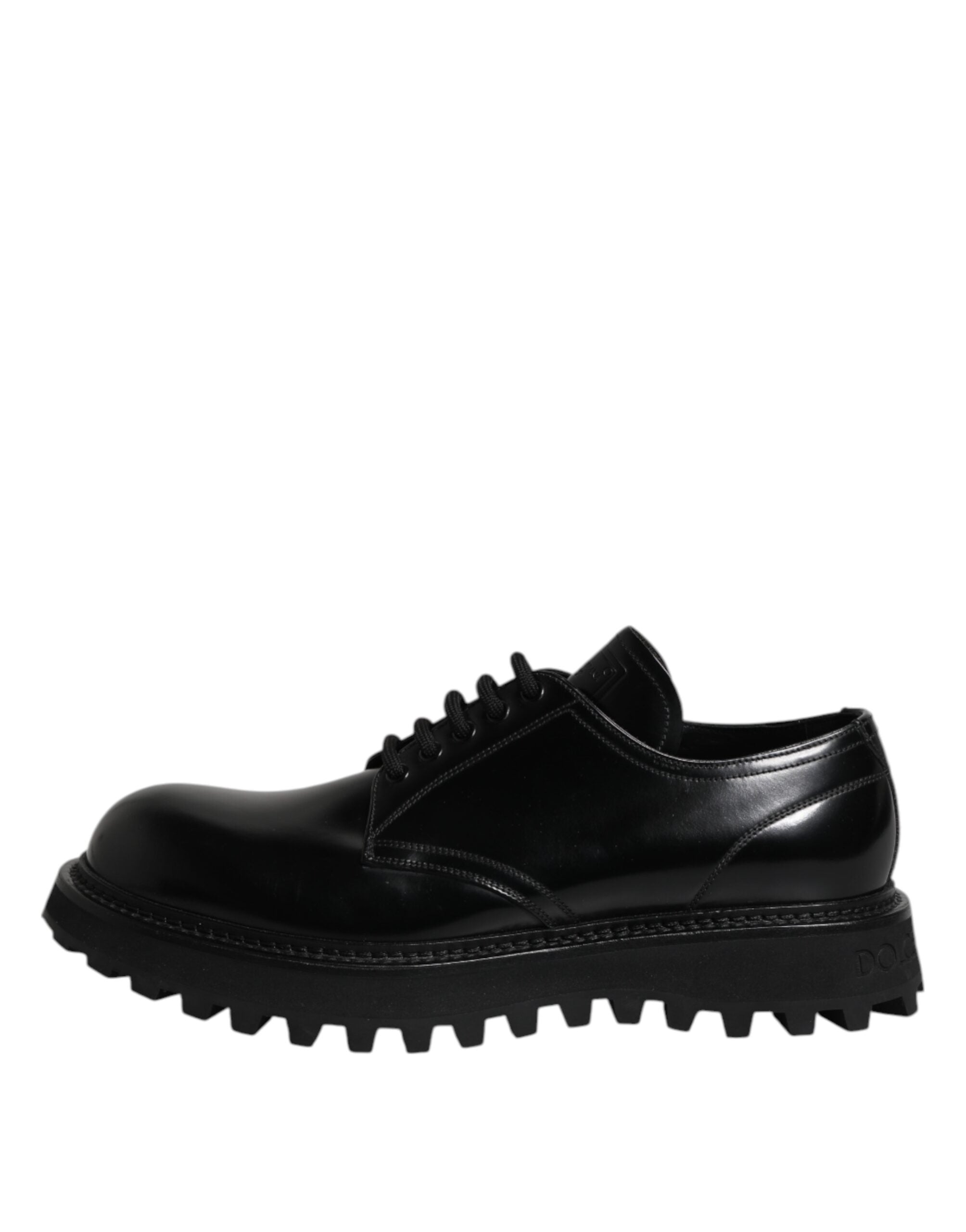 Dolce &amp; Gabbana – Derby-Schnürschuhe aus schwarzem Leder für Herren
