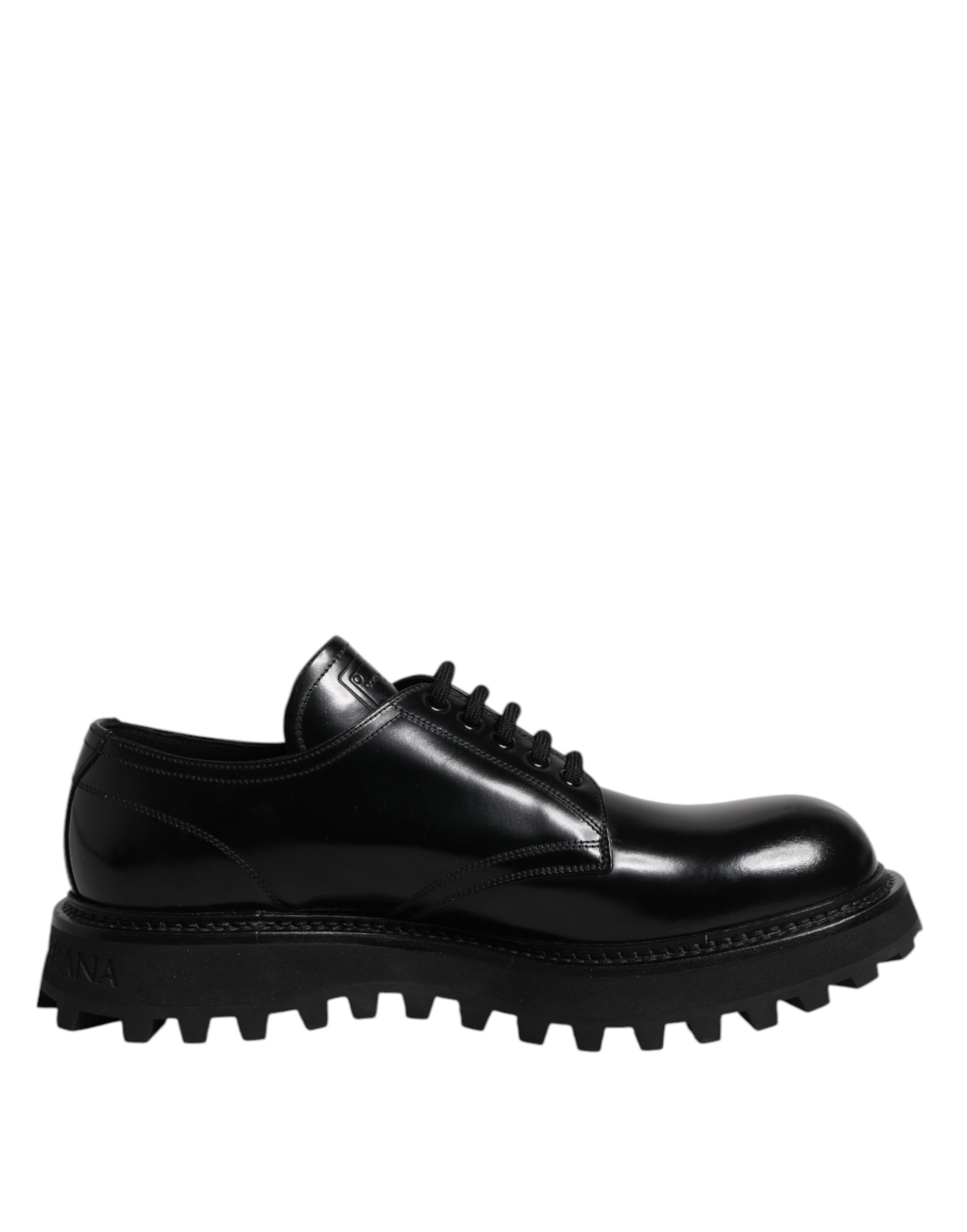 Dolce &amp; Gabbana – Derby-Schnürschuhe aus schwarzem Leder für Herren