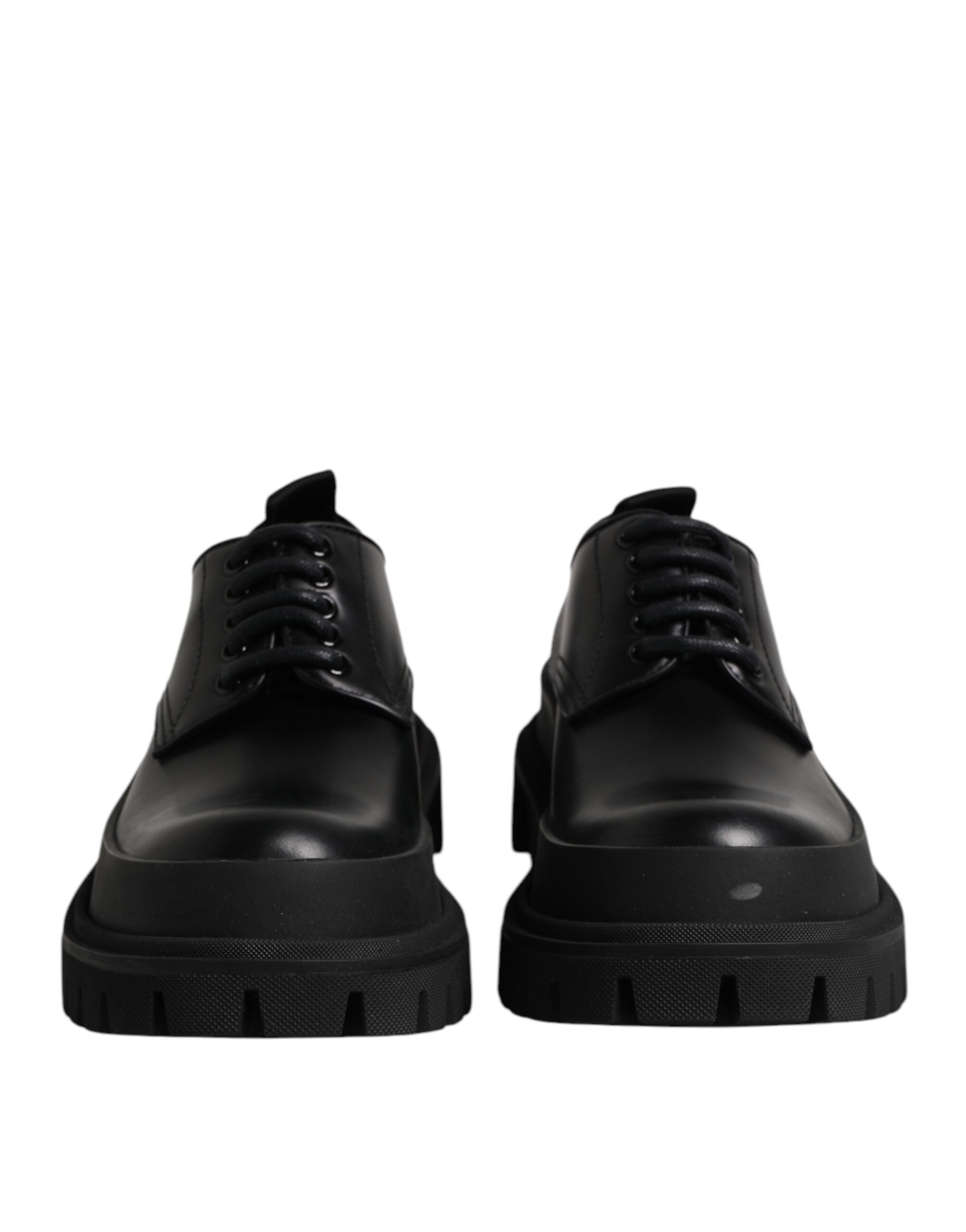 Dolce &amp; Gabbana – Derby-Schnürschuhe aus schwarzem Leder für Herren