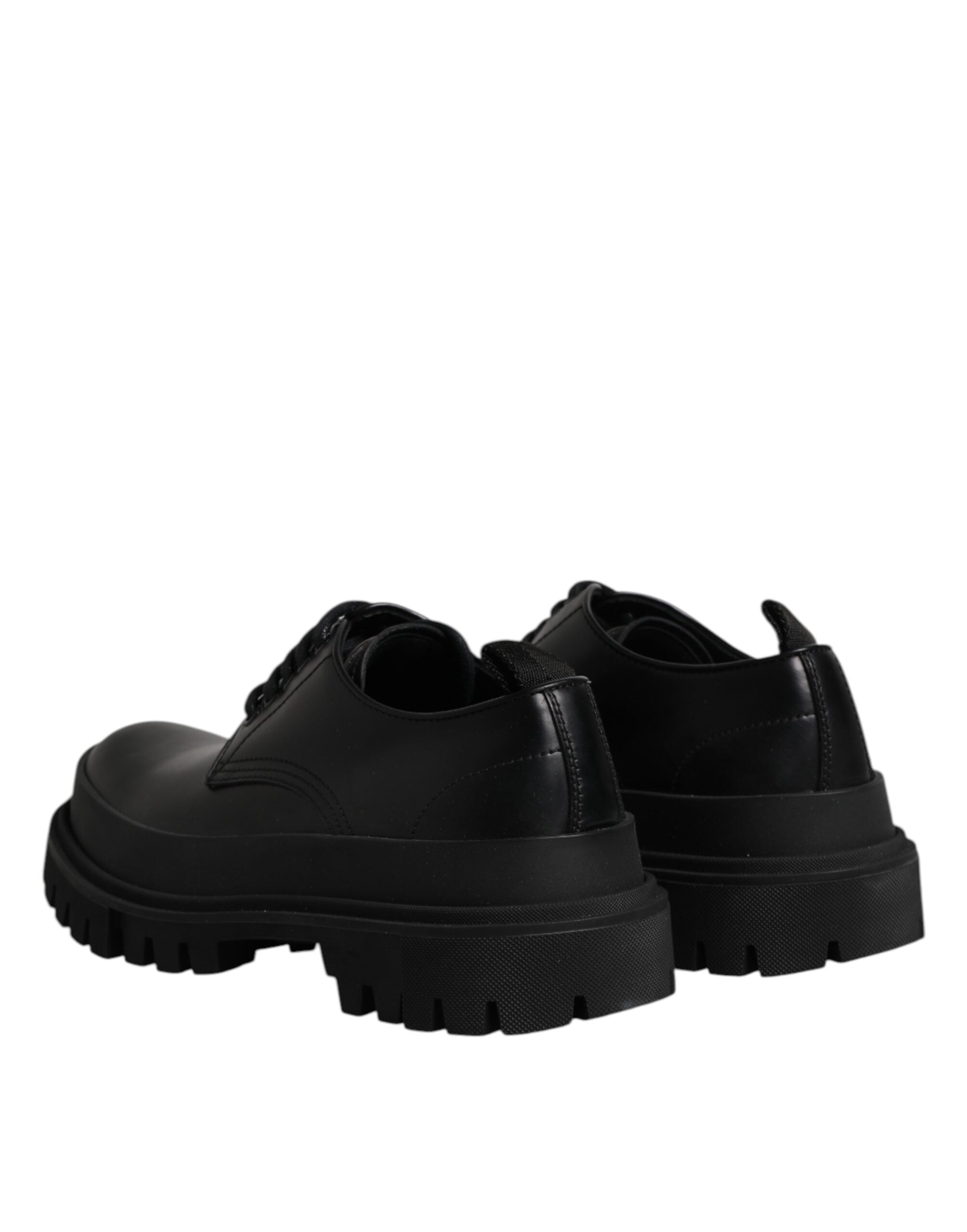 Dolce &amp; Gabbana – Derby-Schnürschuhe aus schwarzem Leder für Herren