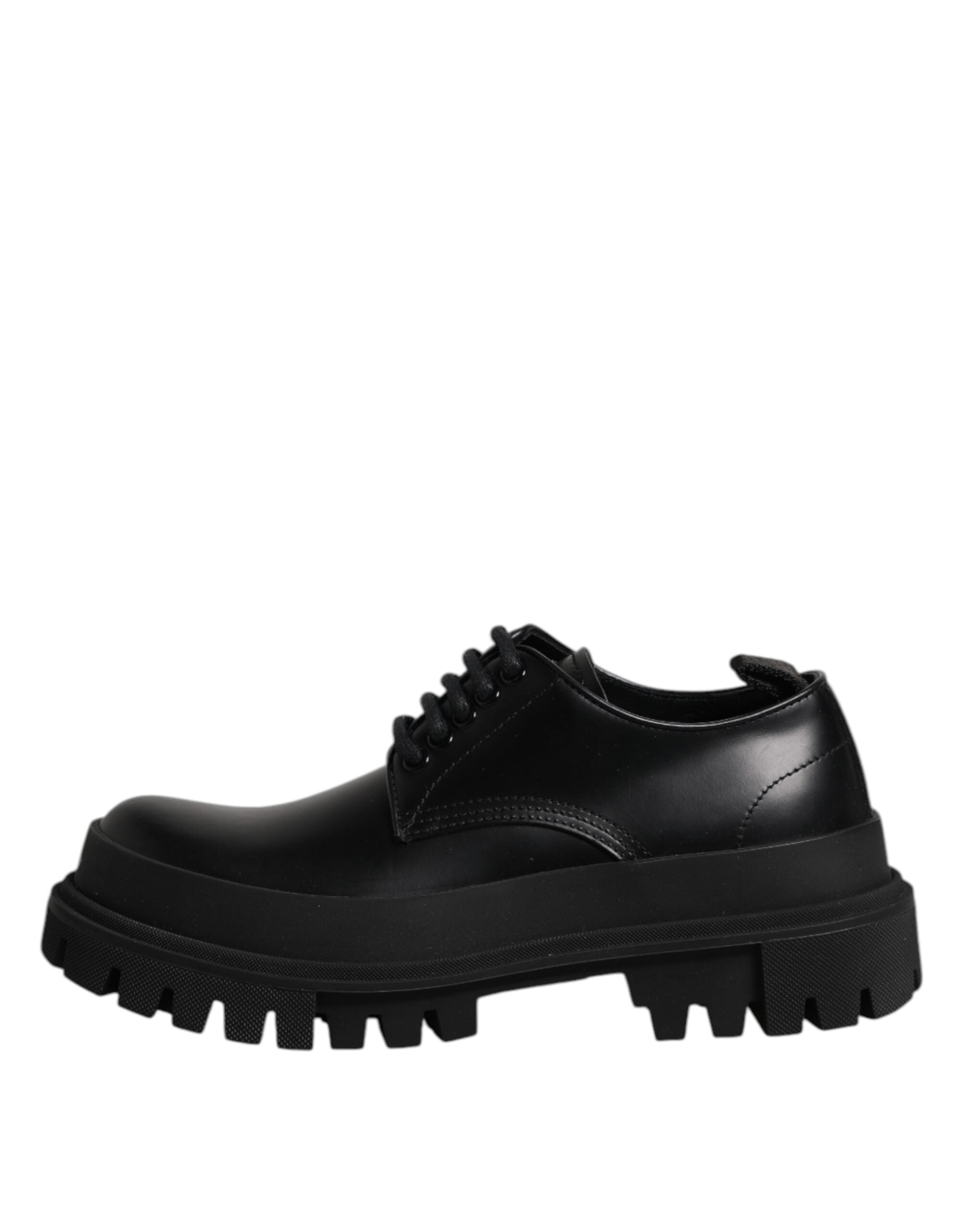 Dolce &amp; Gabbana – Derby-Schnürschuhe aus schwarzem Leder für Herren