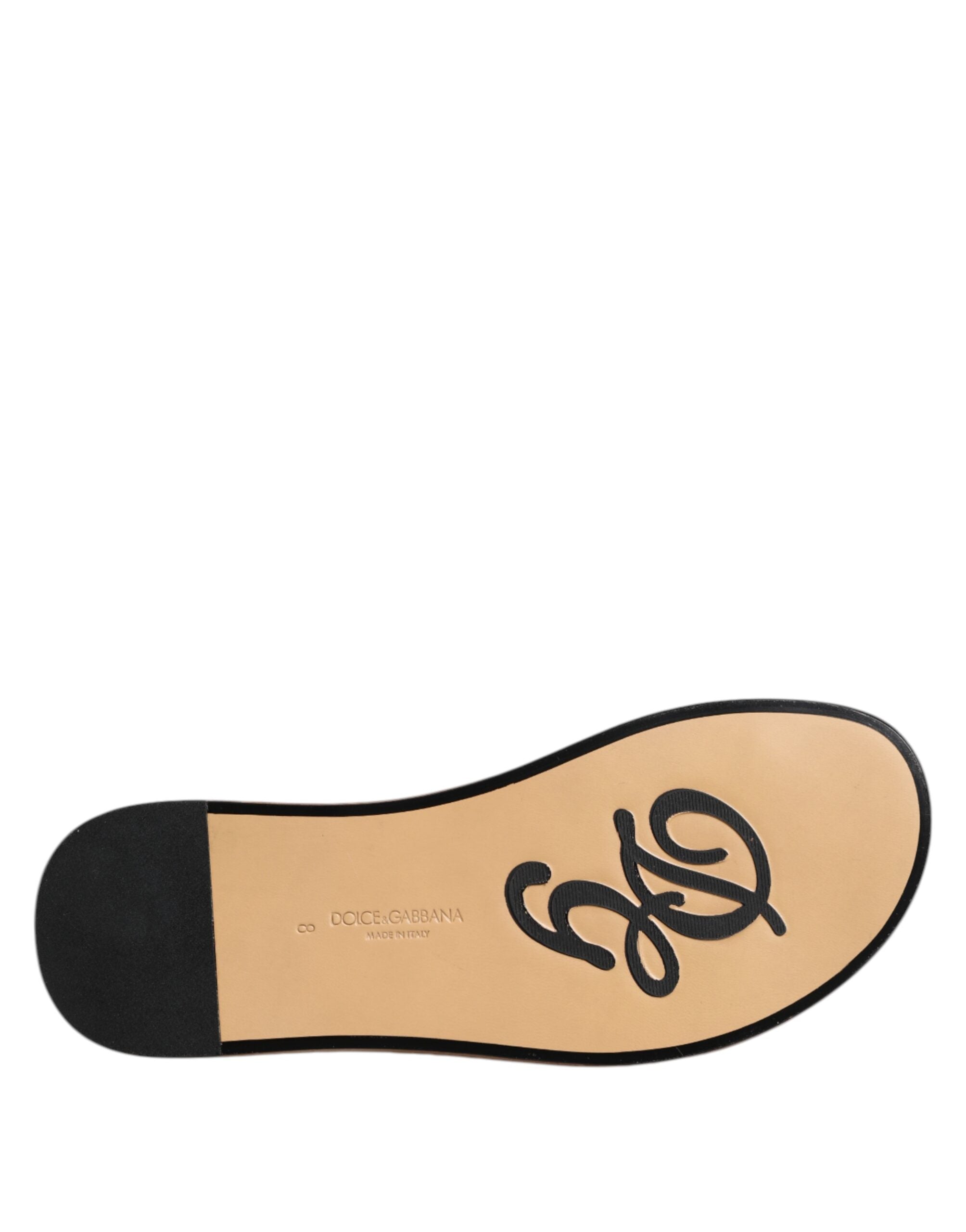 Dolce &amp; Gabbana – Schwarze, einfarbige Pantoletten aus geflochtenem Bast
