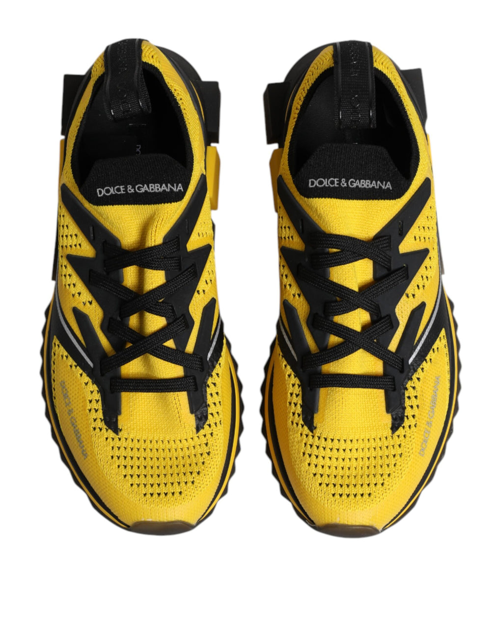 Dolce &amp; Gabbana Gelbe SORRENTO Sport Stretch Sneakers Schuhe