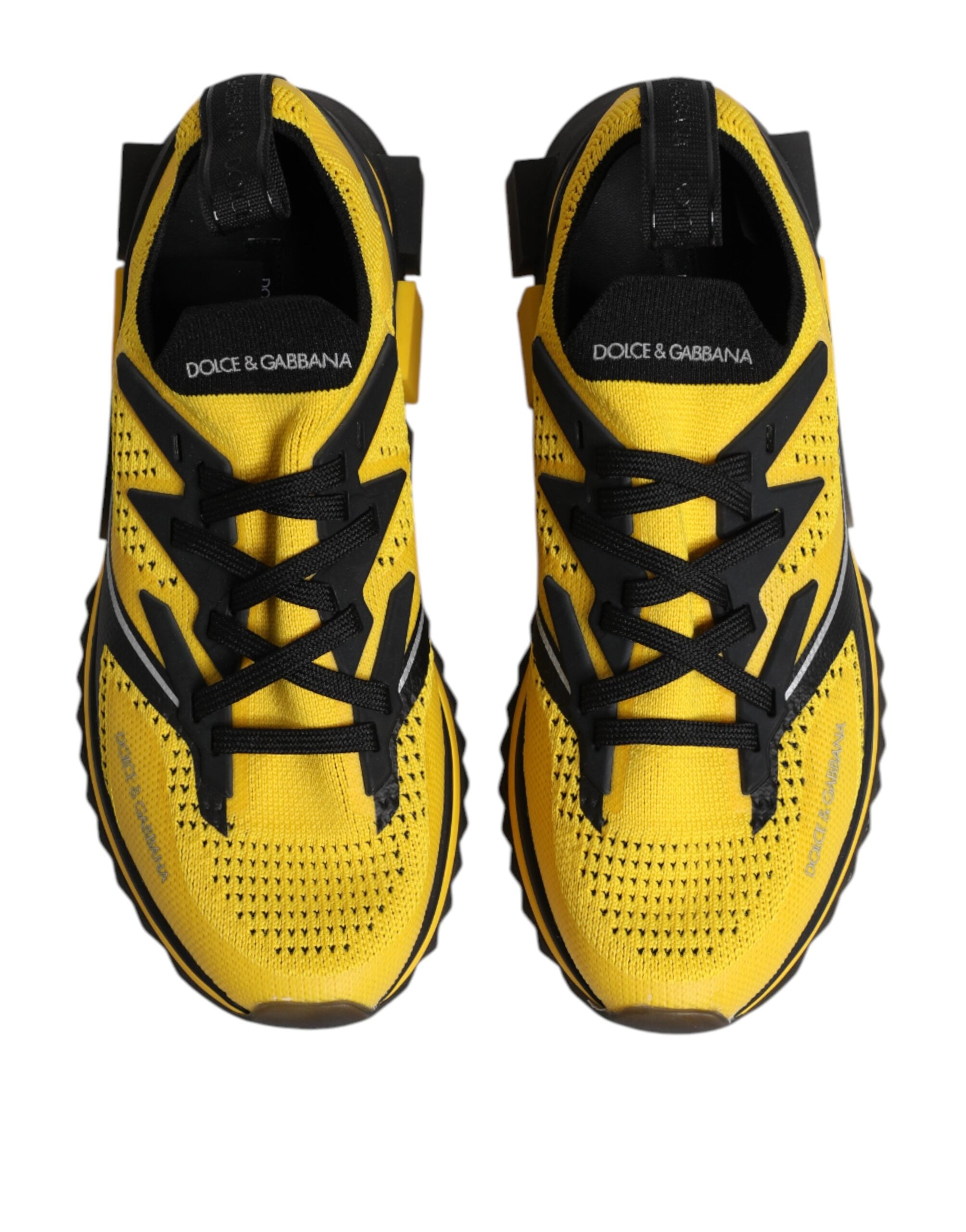 Dolce &amp; Gabbana Gelbe SORRENTO Sport Stretch Sneakers Schuhe